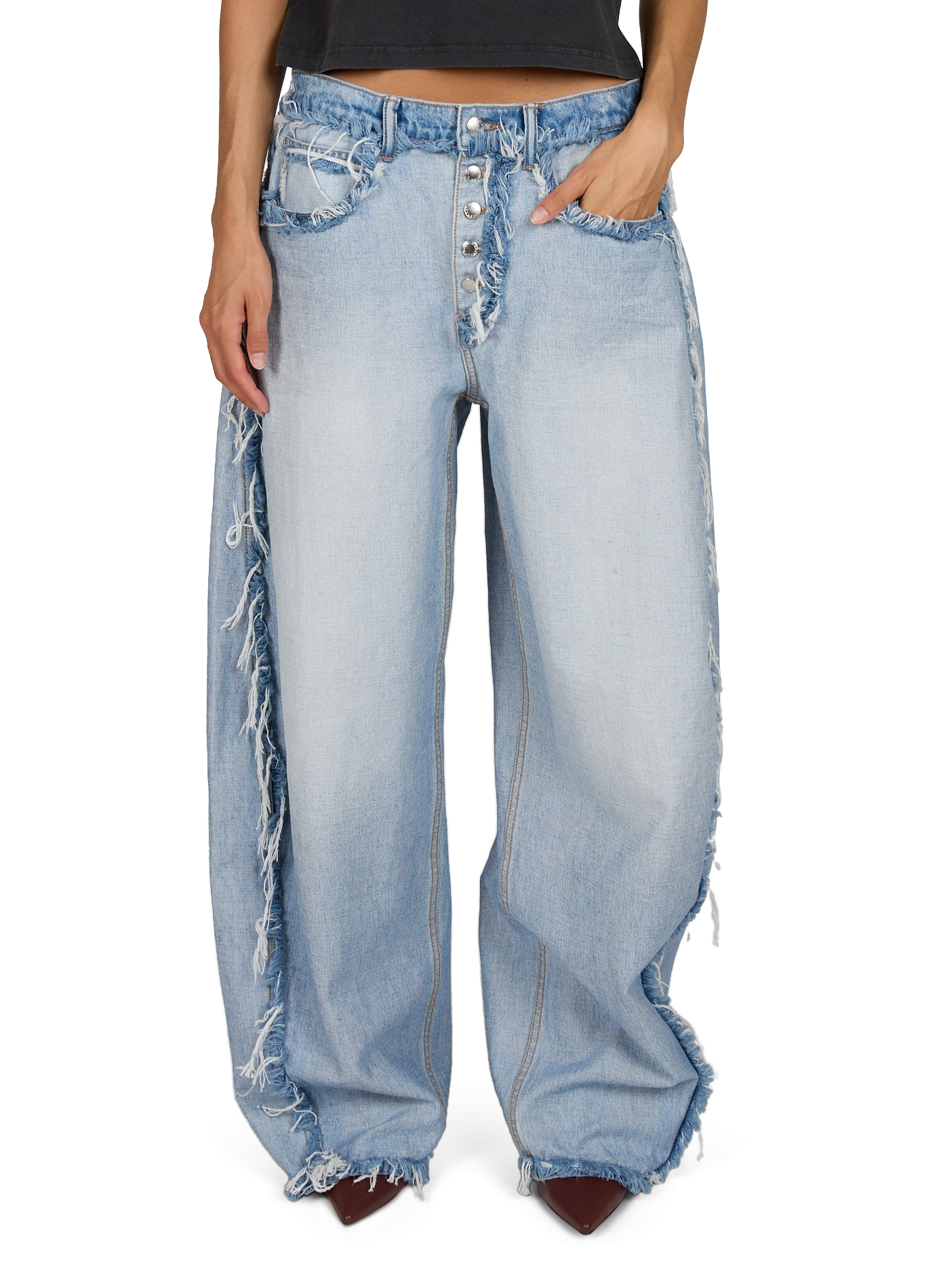 Wide cotton jeans ALEXANDER WANG Blue