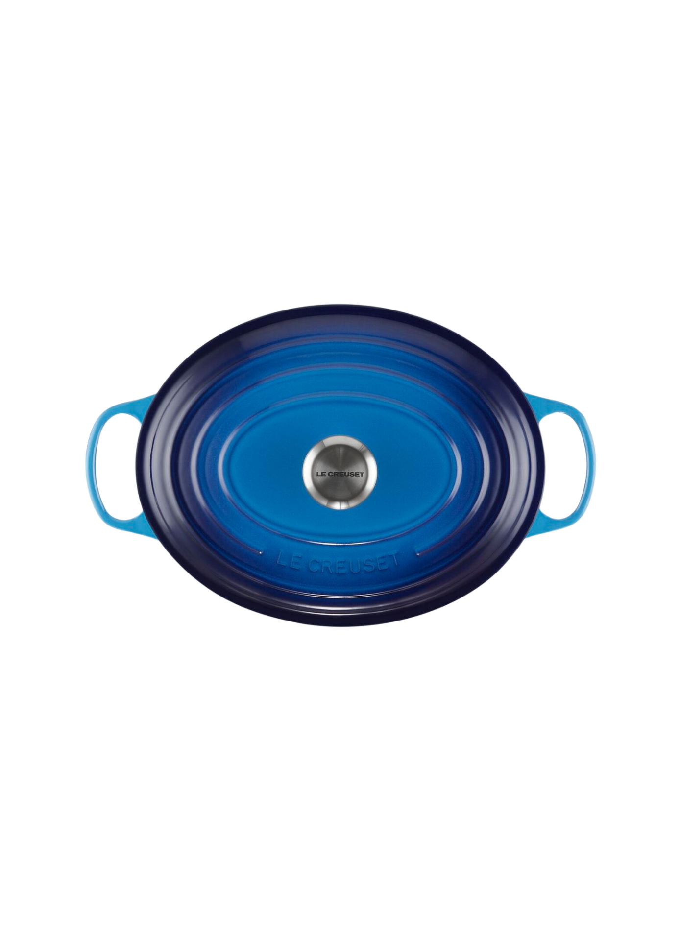 Ovale gusseiserner Schmortopf mit Emaillebeschichtung LE CREUSET Blau