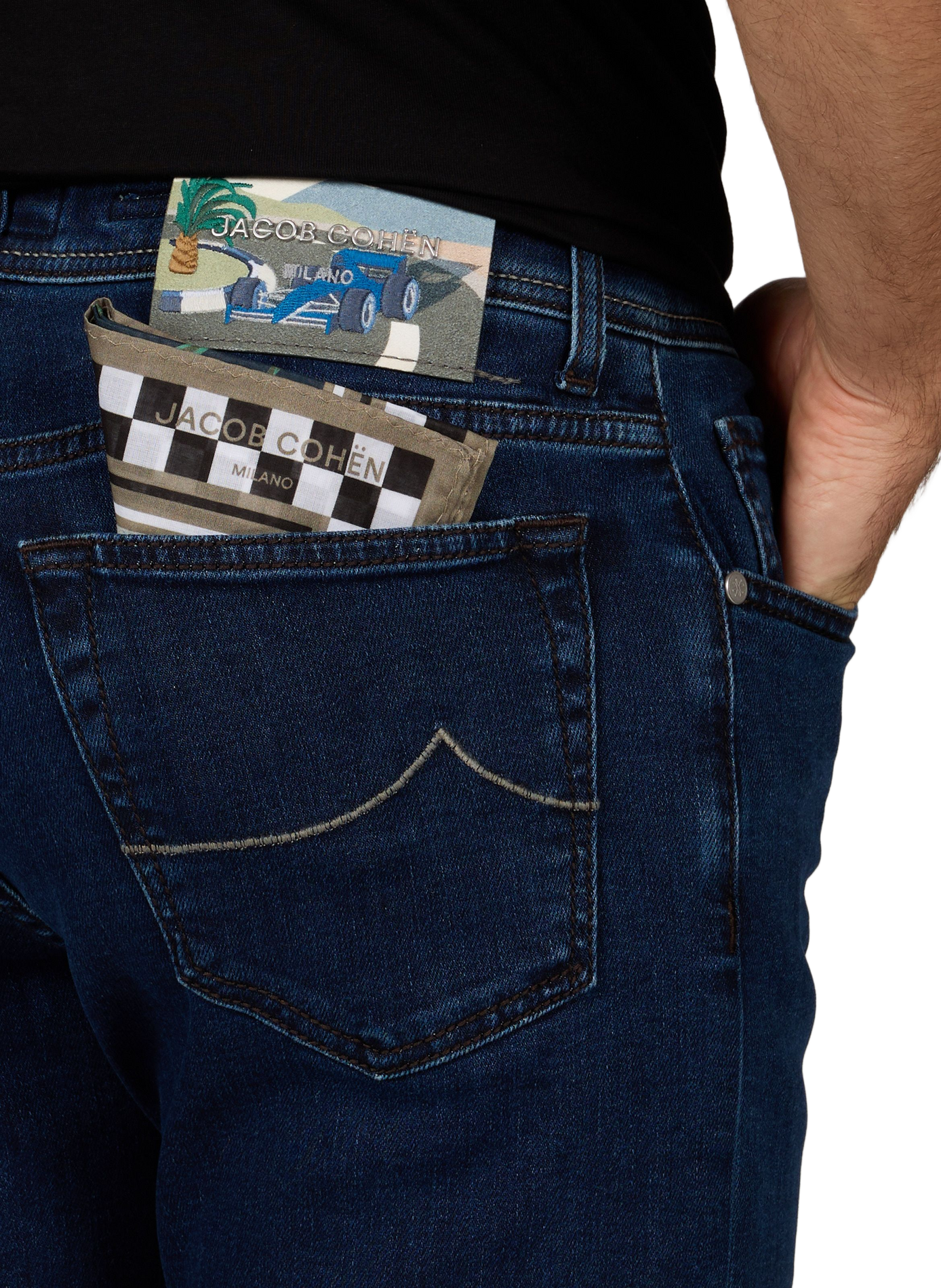 Slim-fit cotton jeans JACOB COHEN Blue
