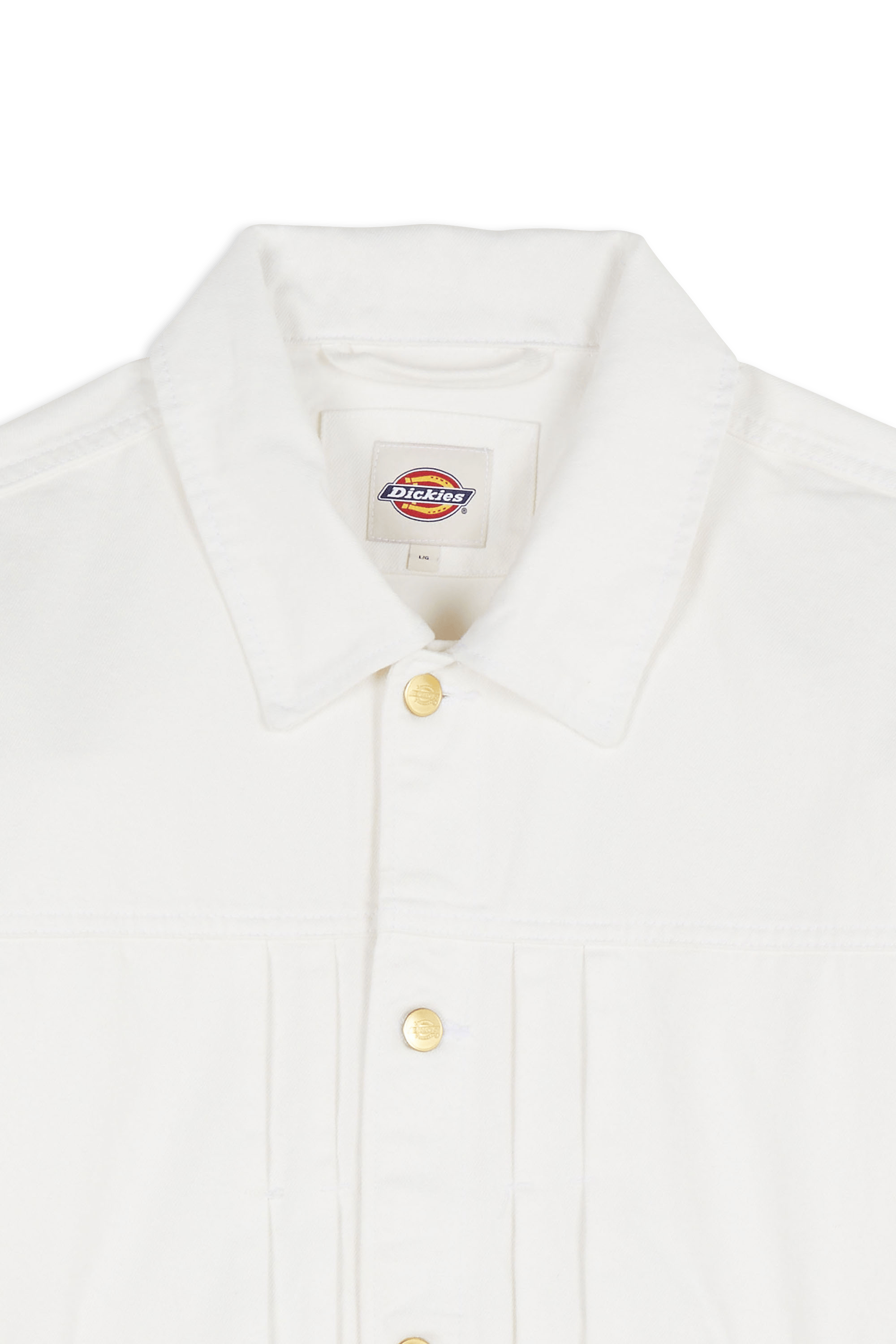 Veste selvedge pleated denim jacket DICKIES Blanc