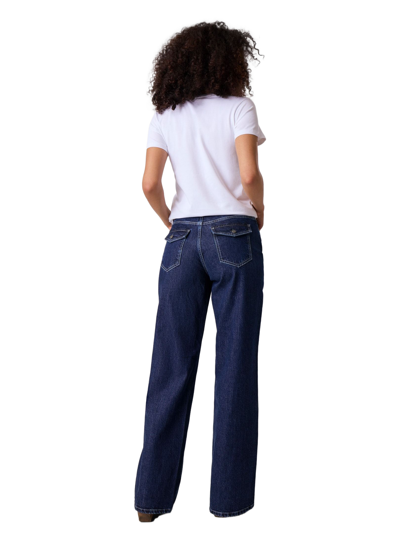 Weite Hose aus Baumwollmischung GUESS Blau