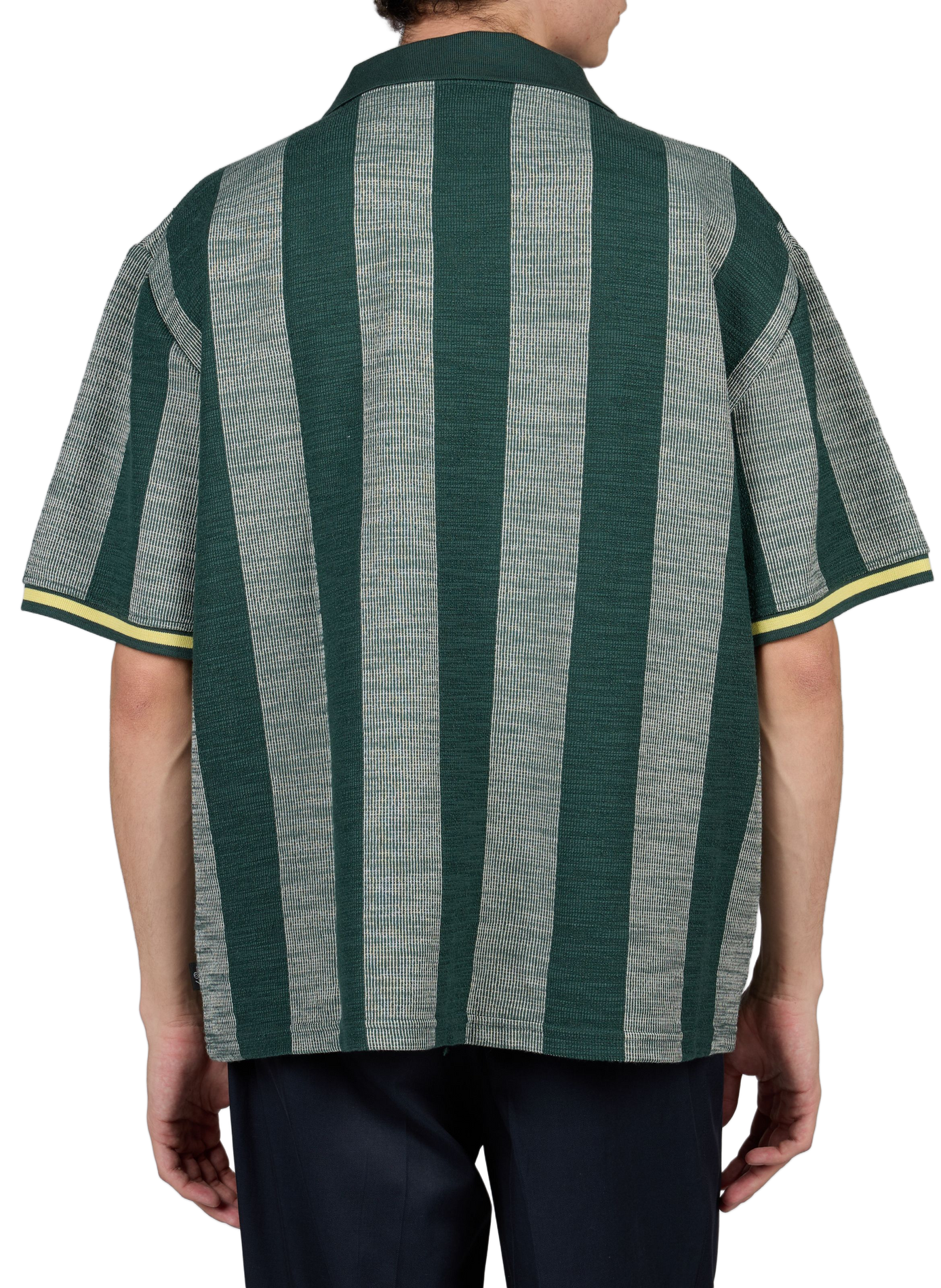 Polo à rayures en maille LES DEUX Vert
