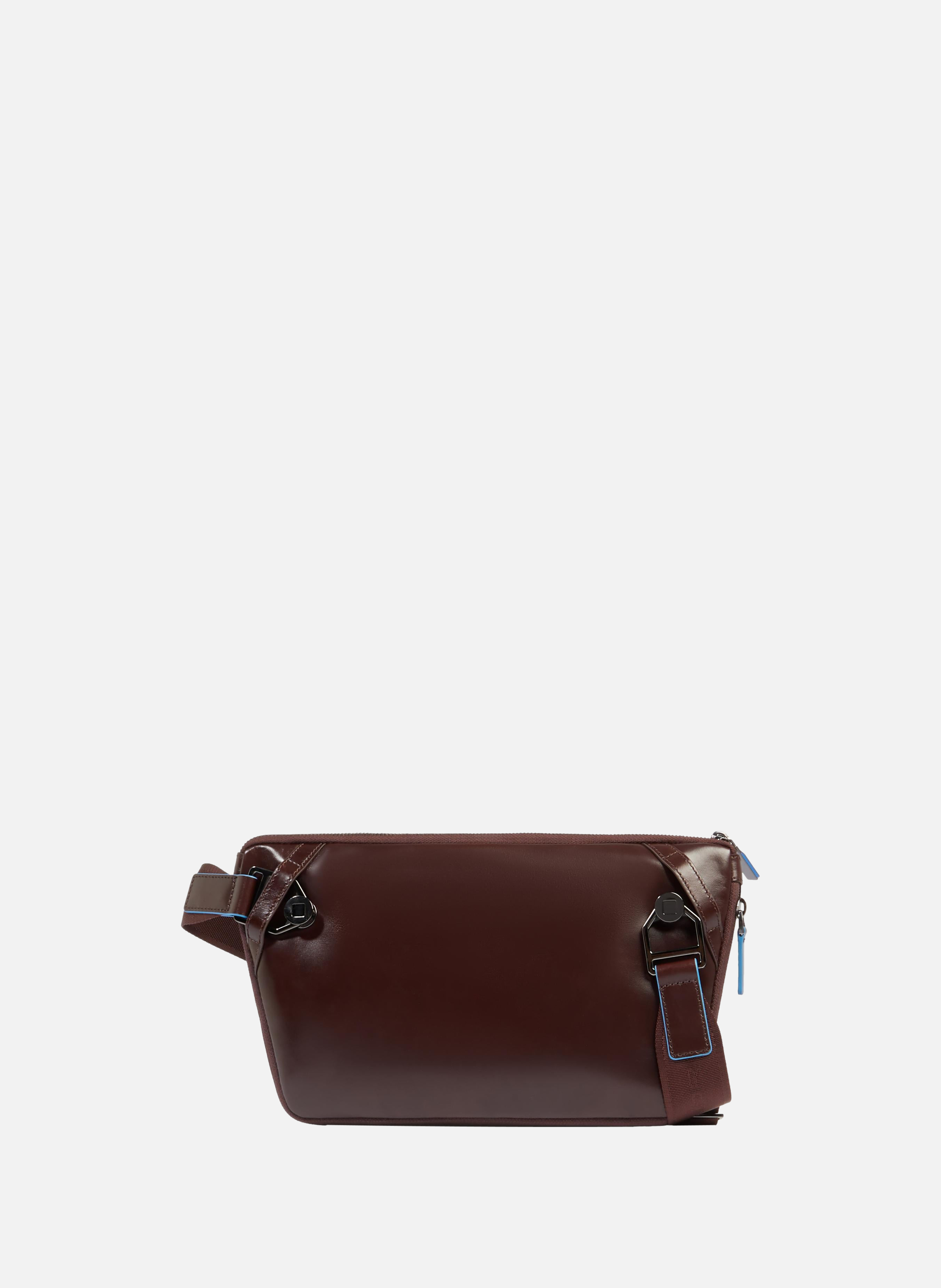 Erweiterbare flache gürteltasche PIQUADRO Braun
