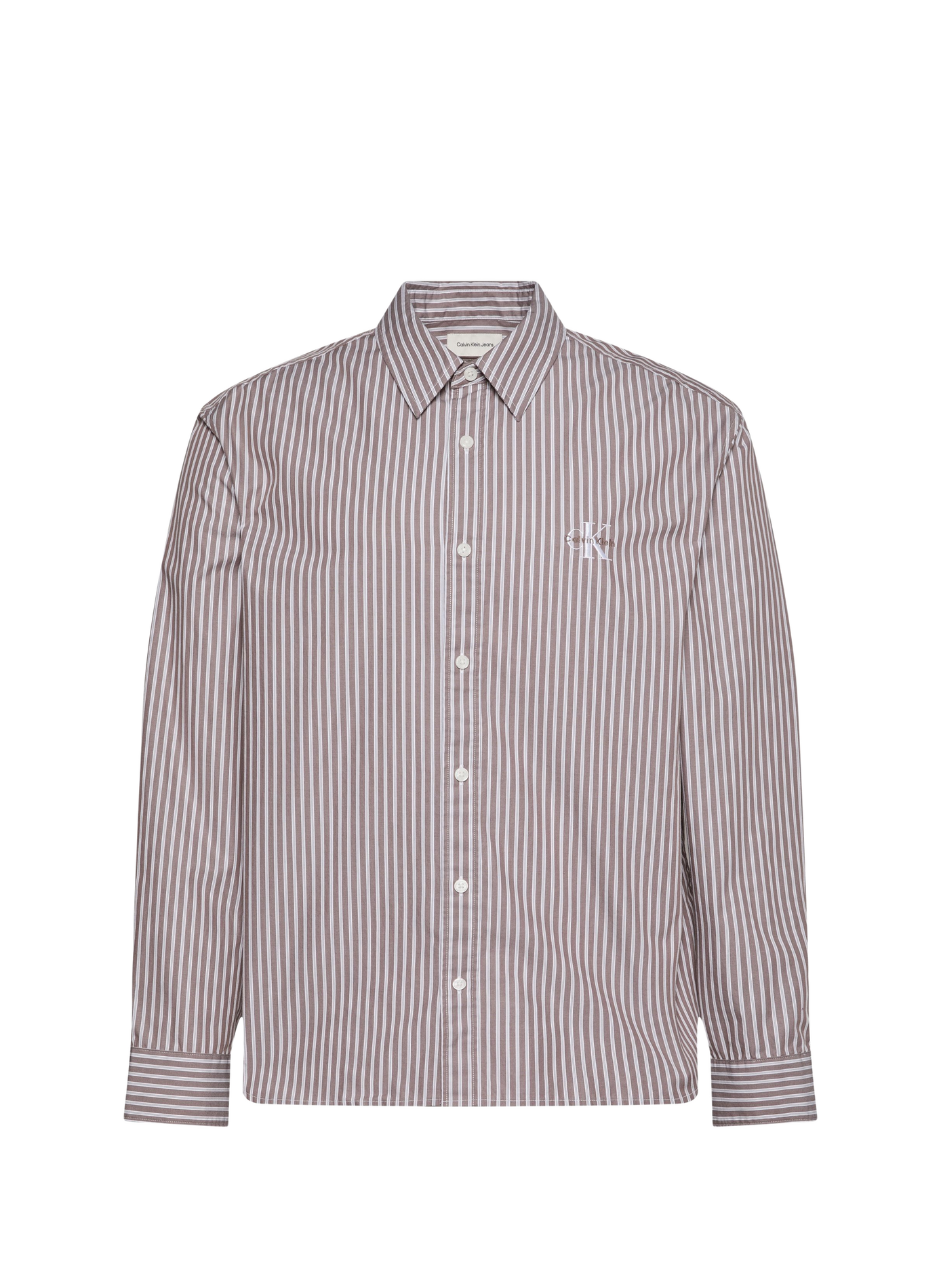 Oversized Striped Cotton Shirt CALVIN KLEIN Multicolour