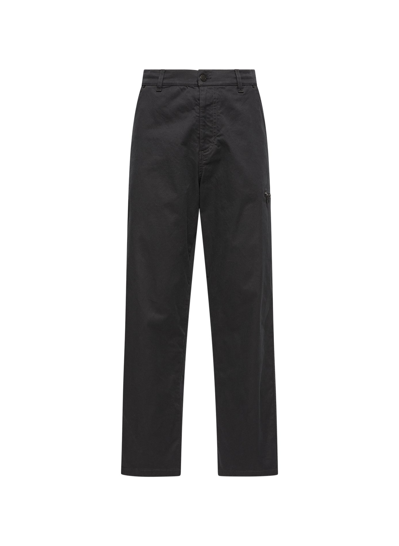 Straight cotton-blend trousers MONCLER Black
