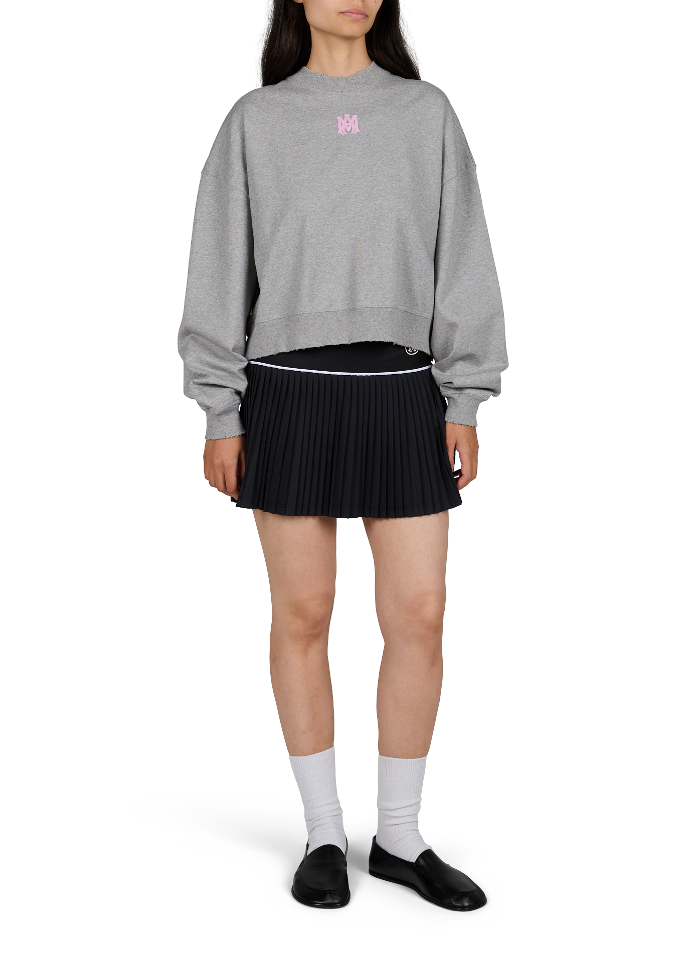 Plissier Minirock AMIRI Schwarz