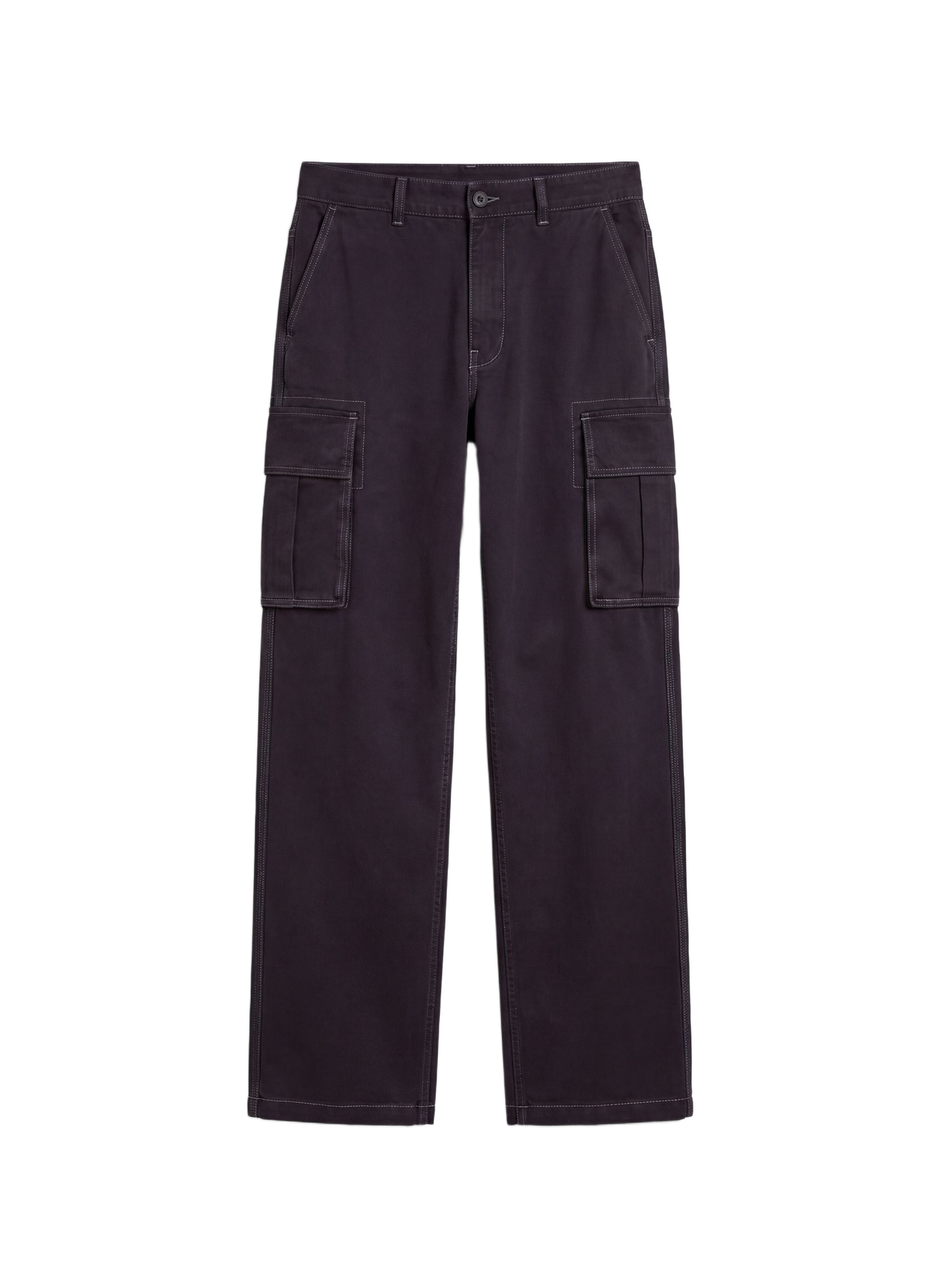 Pantalon droit en coton CALVIN KLEIN Bleu