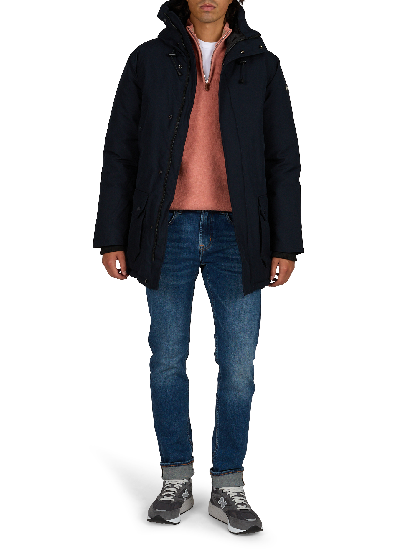Parka matelassée mi-longue SCHOTT Bleu