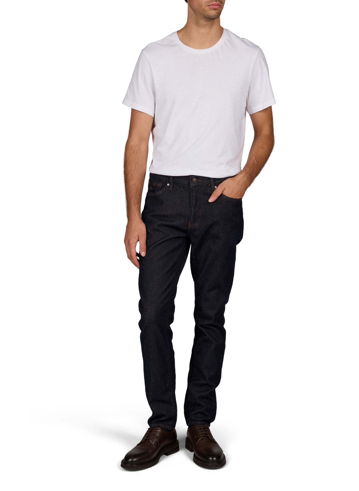 Straight-cut cotton-blend jeans  ARMANI EXCHANGE Blue