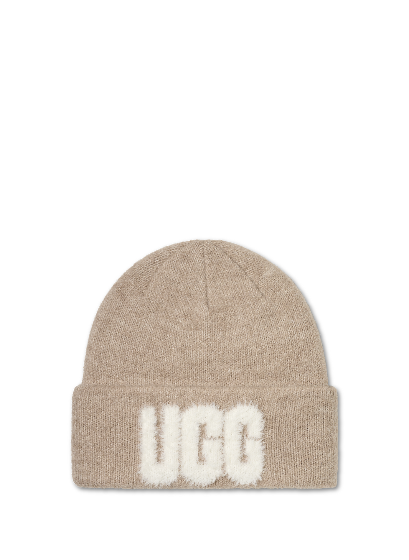 Turn-Up Beanie with Logo UGG Beige