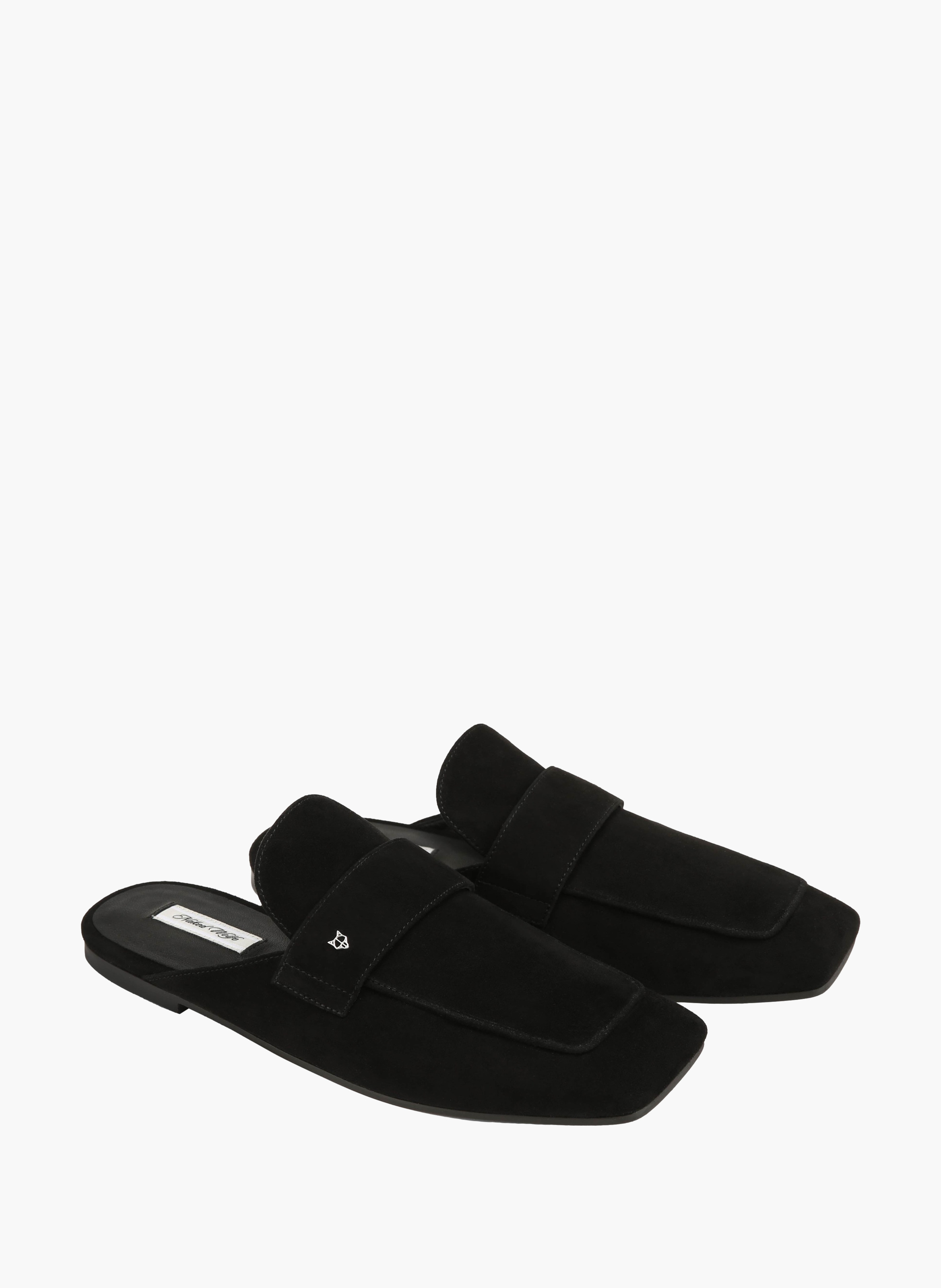 Bridgerton-mocassins van suède NAKED WOLFE Zwart