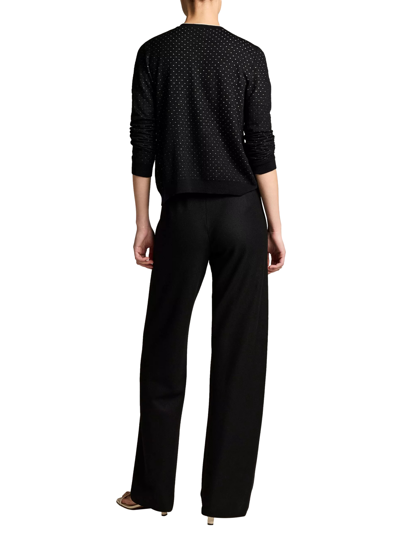 Pantalon Colette en laine mélangée VINCE Noir