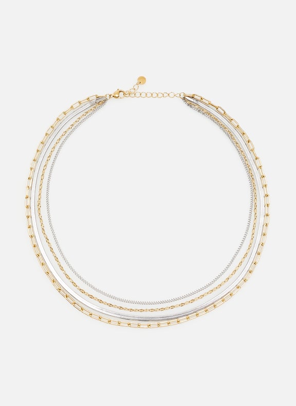 Collier à quatre chaîne Bleu by AU PRINTEMPS PARIS AU PRINTEMPS PARIS Collier à quatre chaîne Bleu