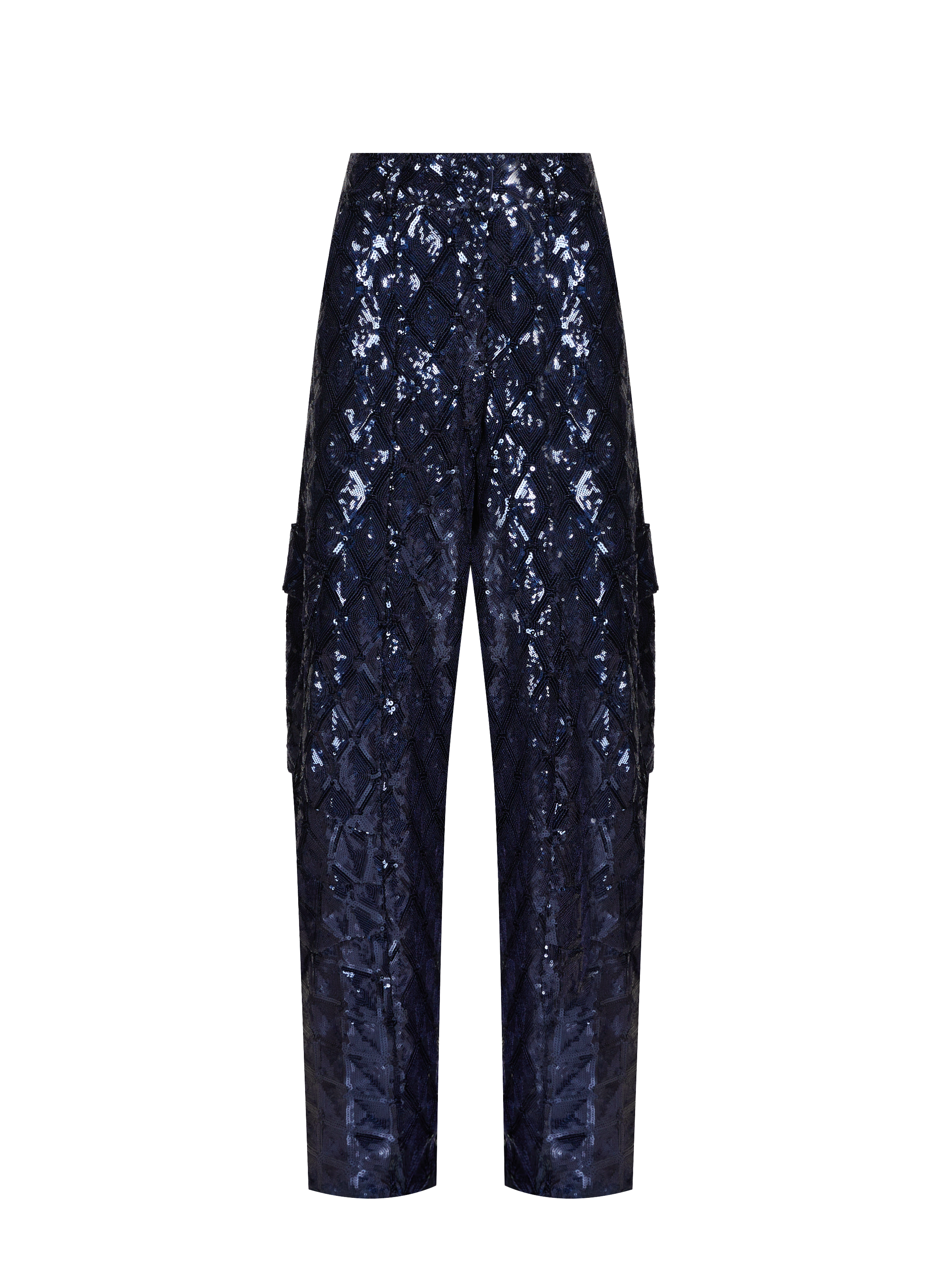Pantalon cargo à sequins ROTATE Bleu
