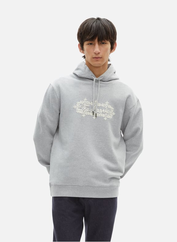 Sweatshirt à capuche avec logo brodé Gris by THE KOOPLES THE KOOPLES Sweatshirt à capuche avec logo brodé Gris