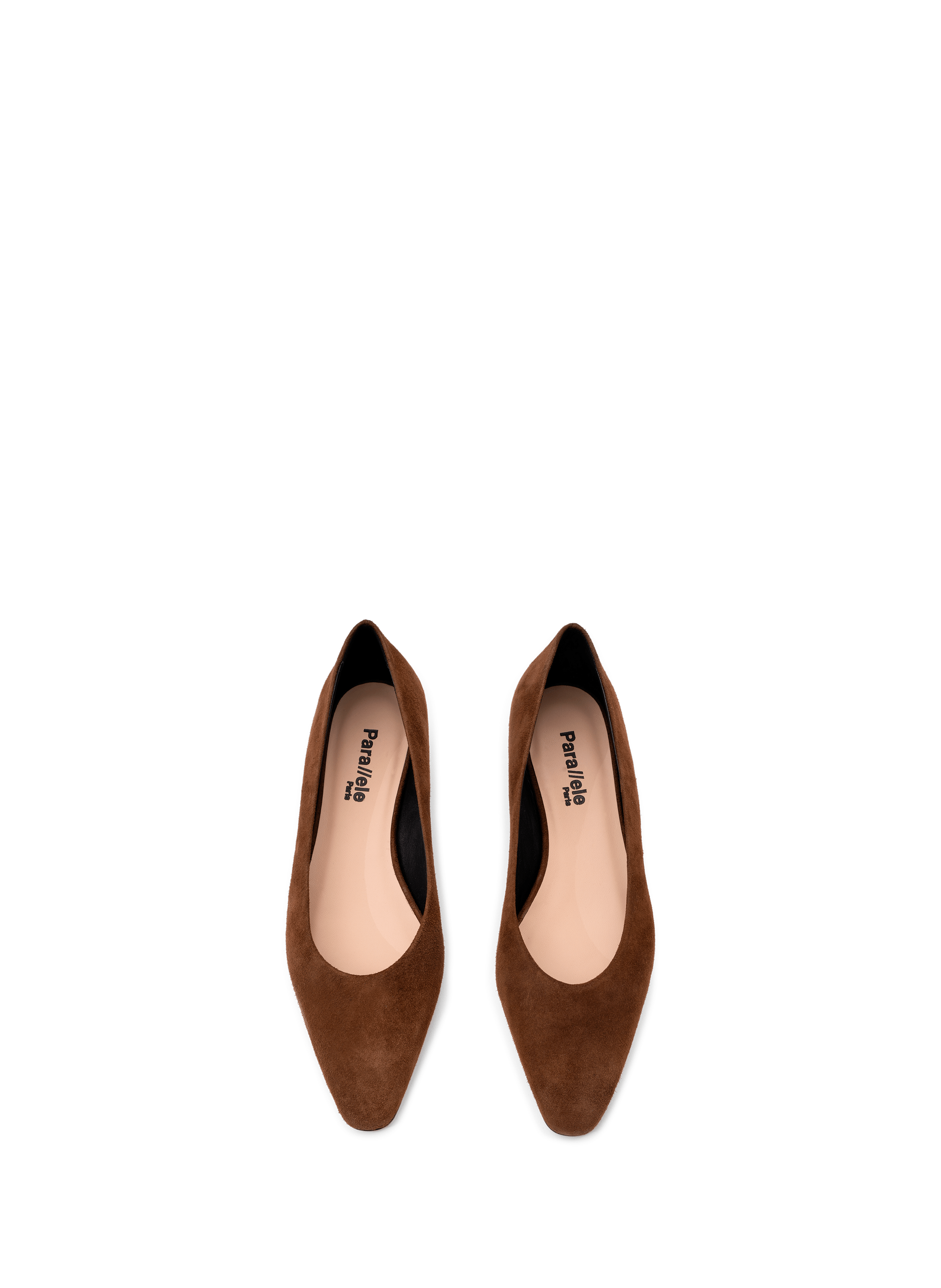Ballerines estrella en chevre velours PARALLELE Marron