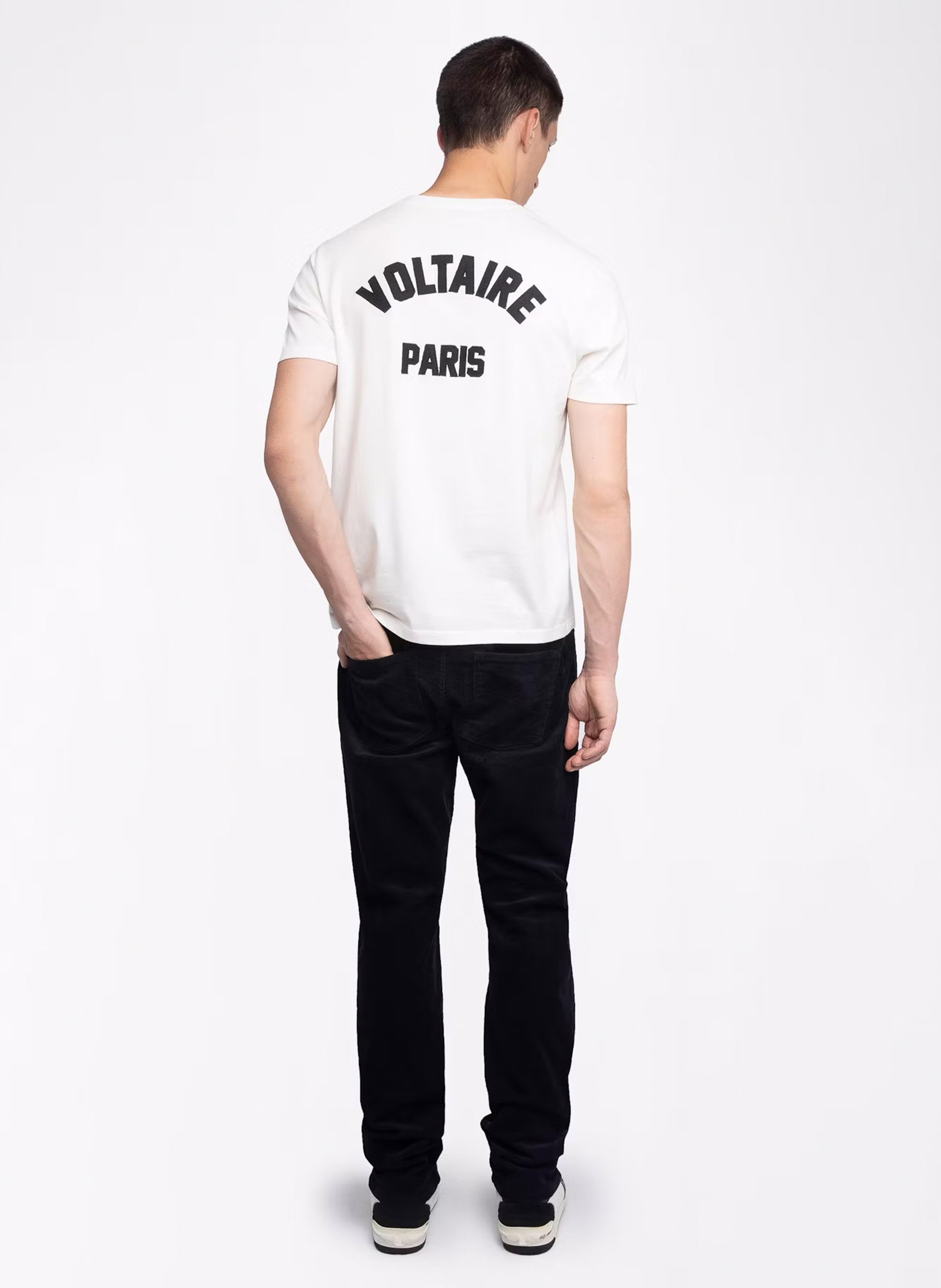 Tee-shirt col rond en coton tommy ZADIG&VOLTAIRE Blanc