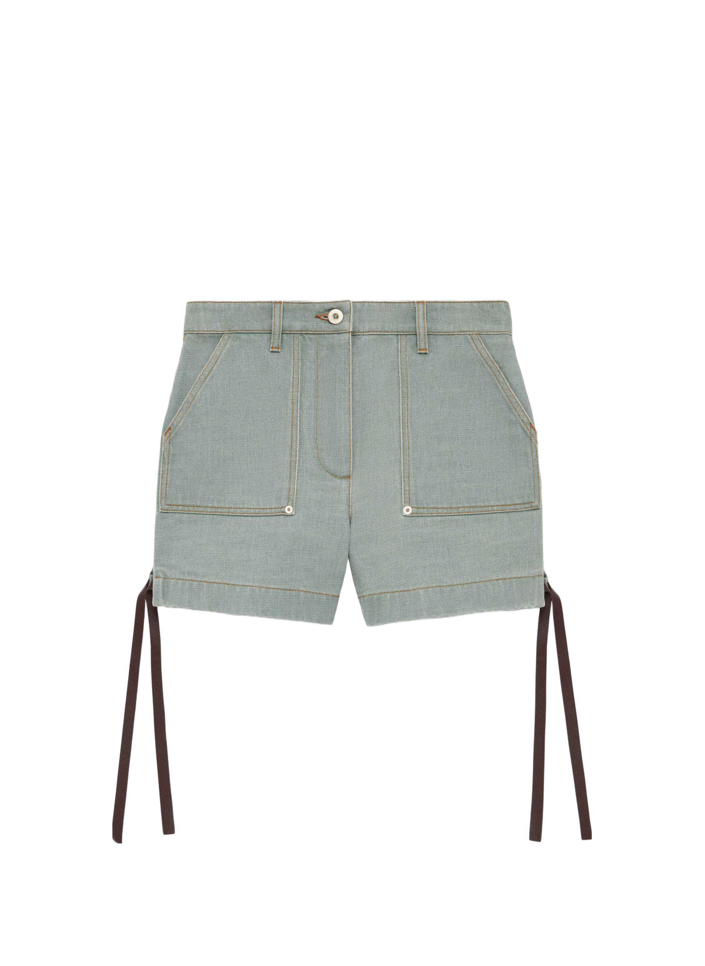 Short utilitaire en denim de coton LOEWE Vert