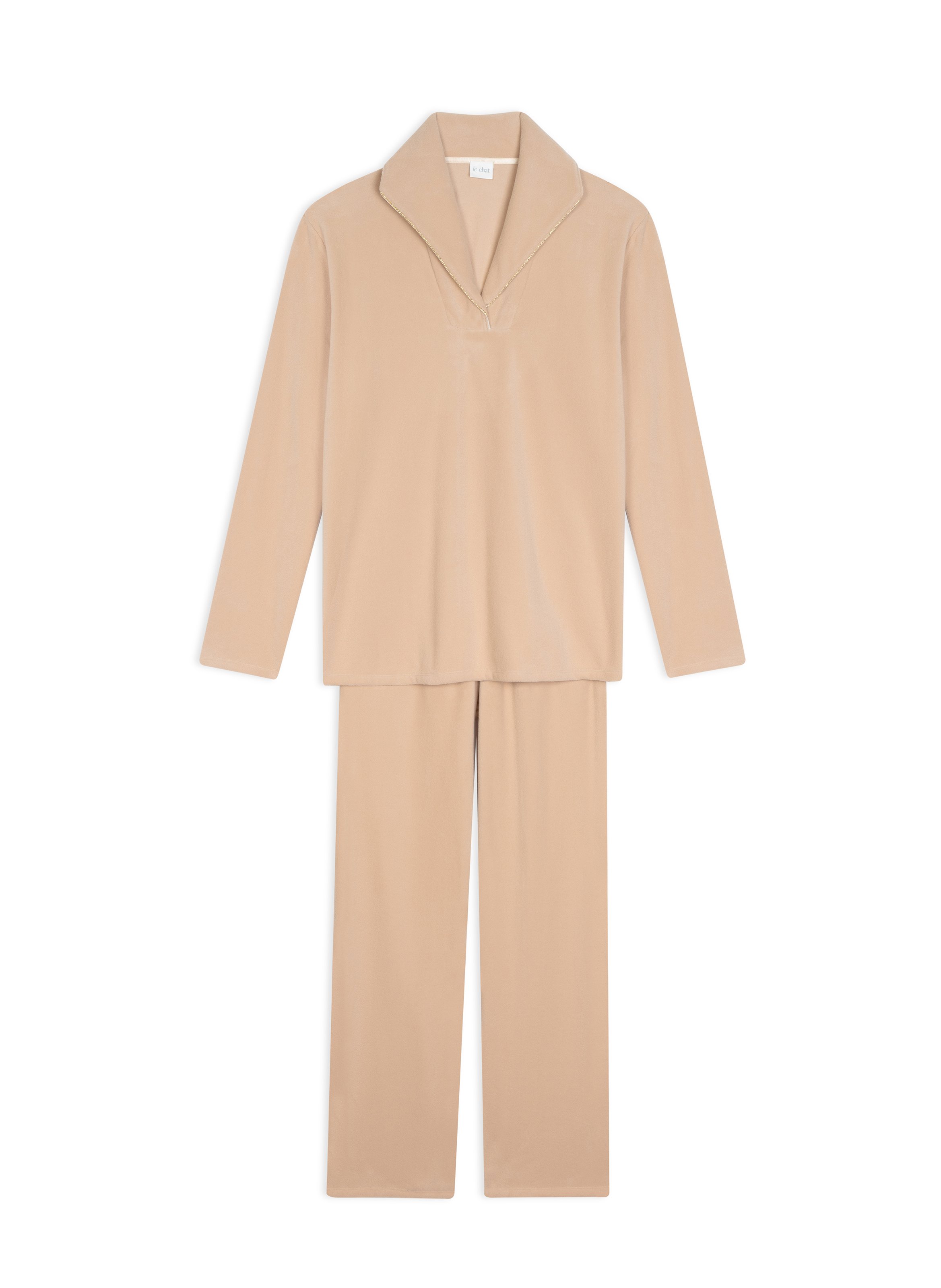 Ensemble homewear en micropolaire linette 122 LE CHAT Marron