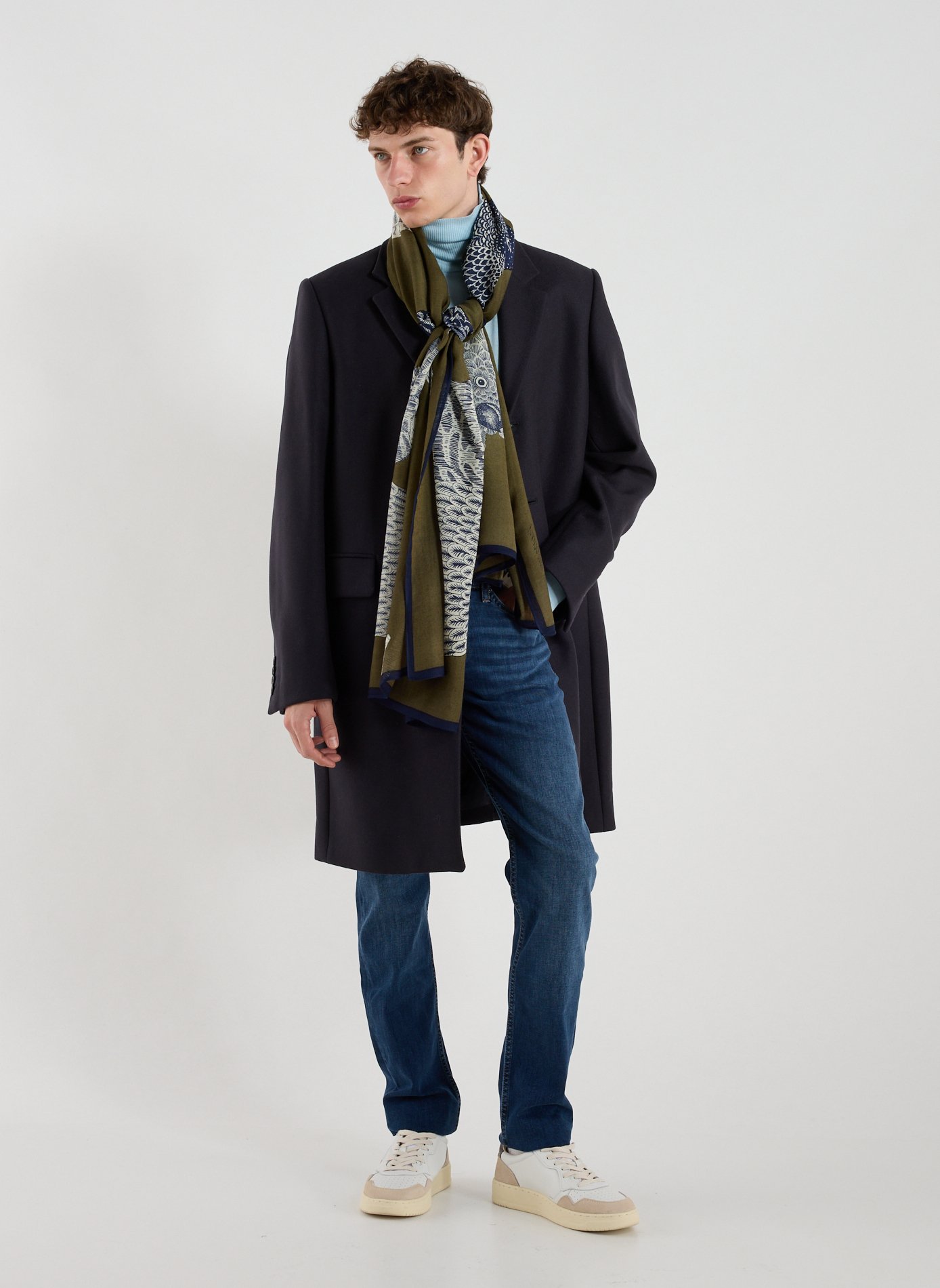 Foulard imprimé en laine  INOUI EDITIONS Vert