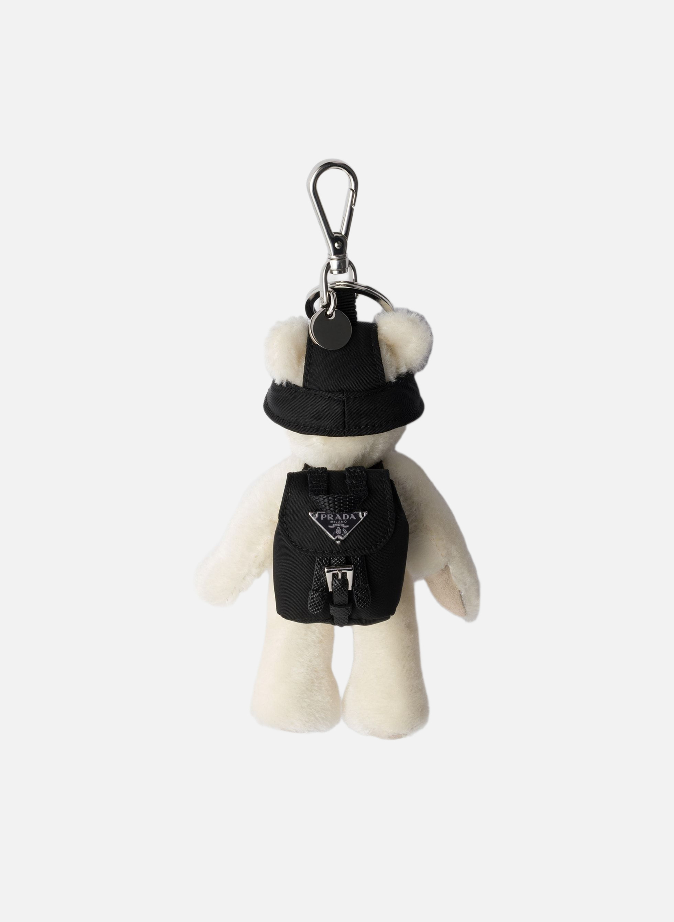 Charm de porte-clés teddy PRADA Blanc