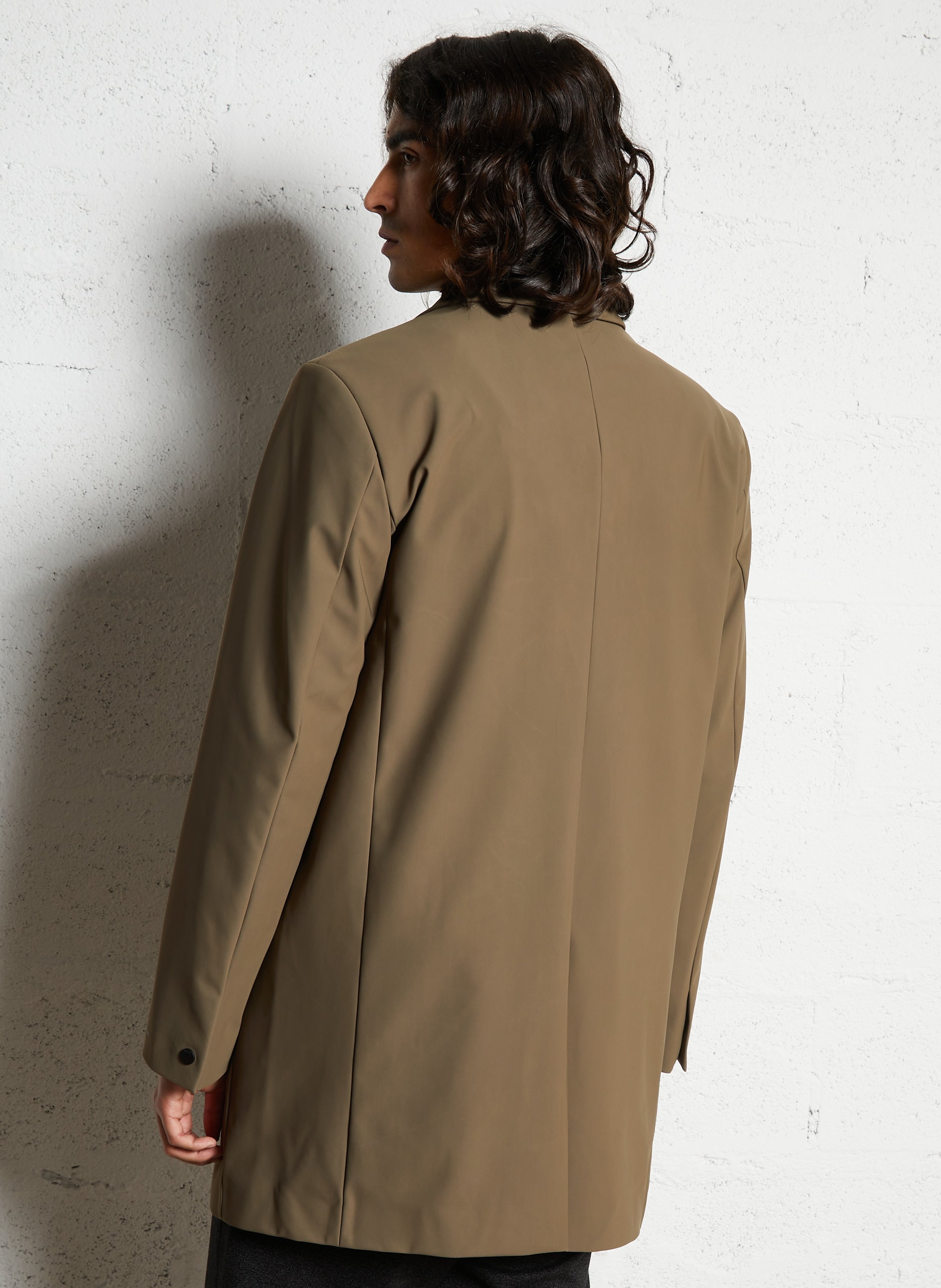 Parka droite unie avec capuche amovible IKKS Marron