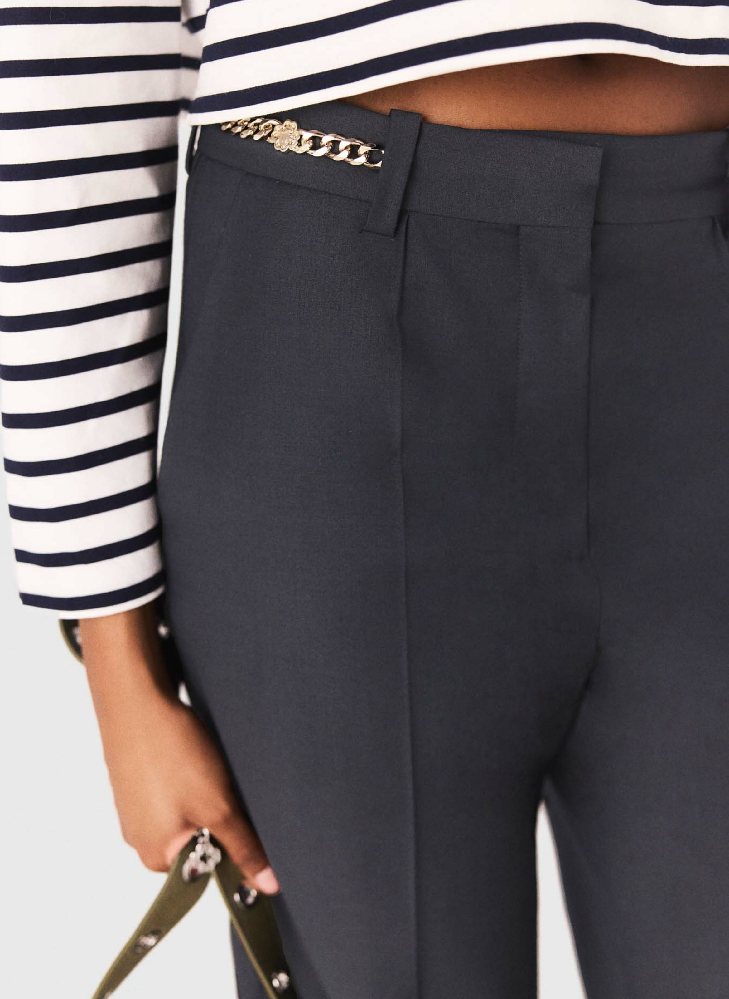 Pantalon tailleur droit MAJE Bleu