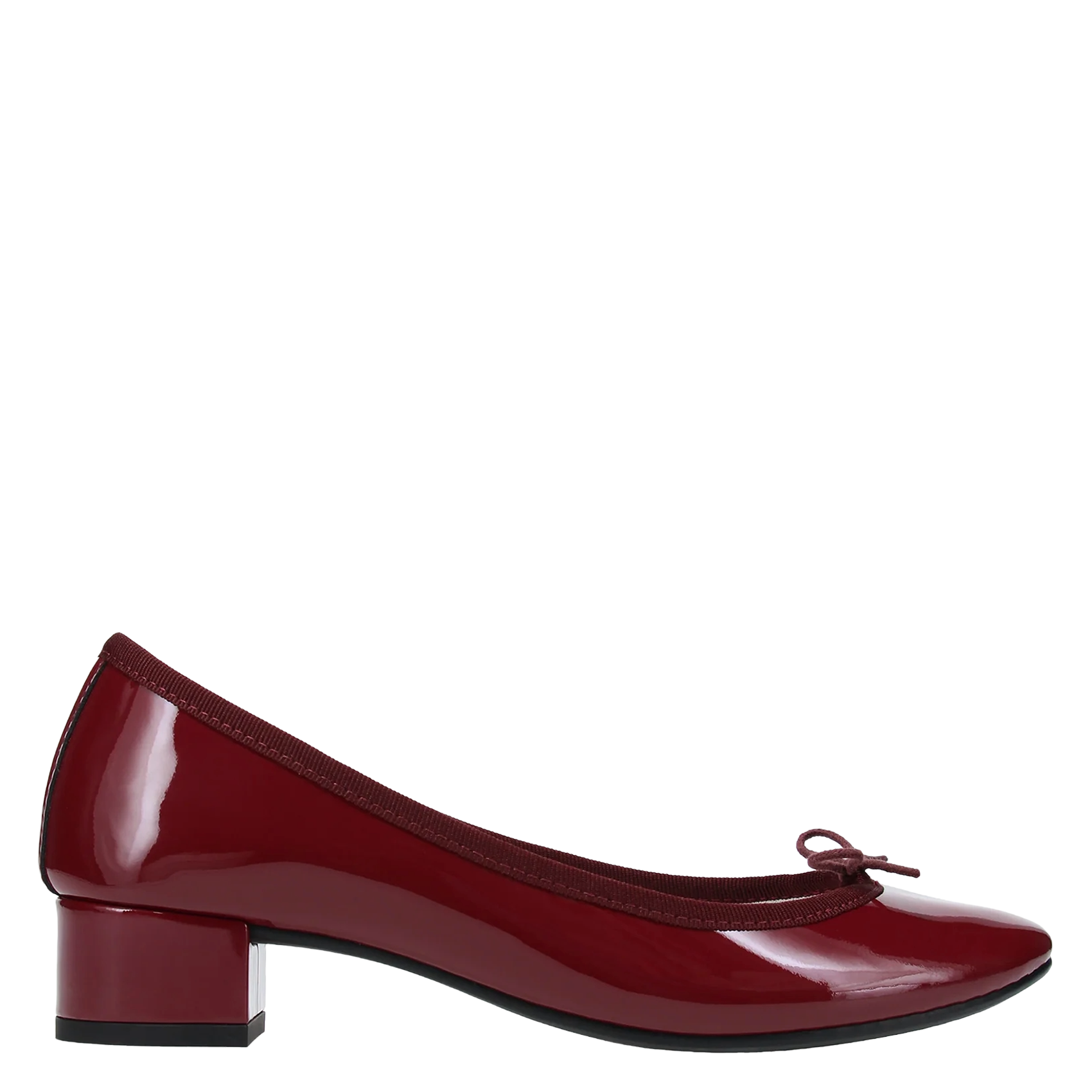 Ballerines à talons en cuir vernis Camille REPETTO Rouge