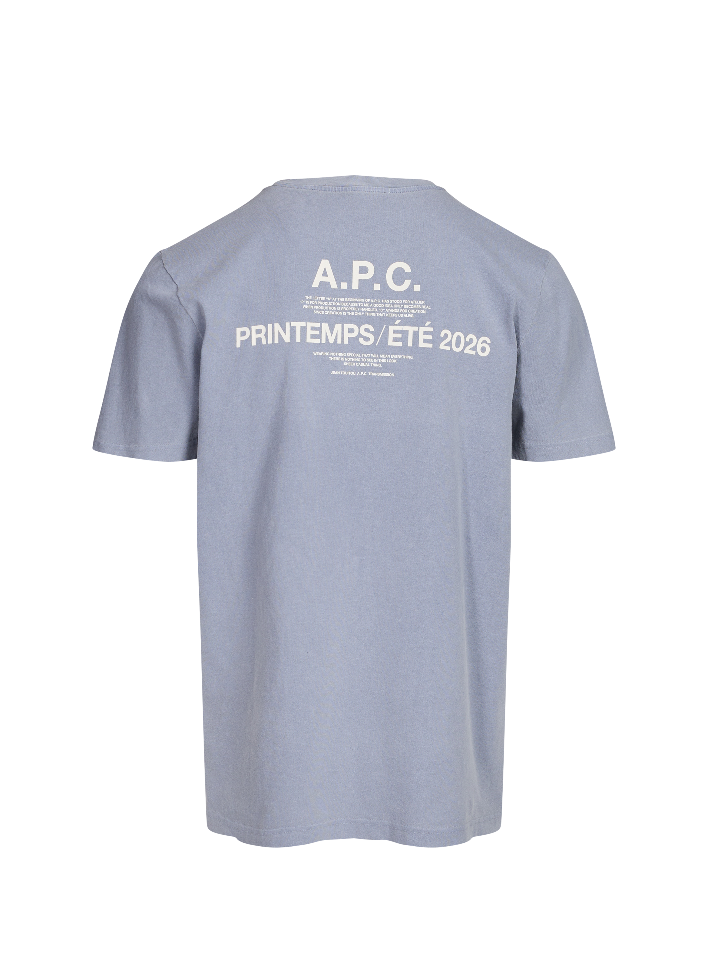 Classic Cotton T-Shirt A.P.C. Blue