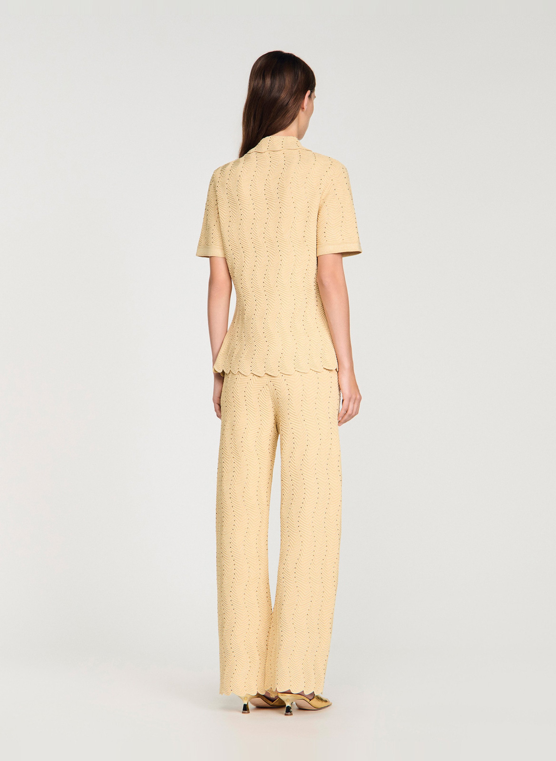 Cardigan col classique SANDRO Doré