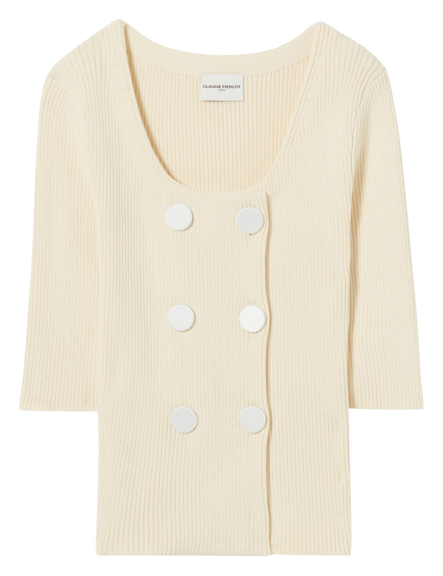 Gilet col rond CLAUDIE PIERLOT Beige