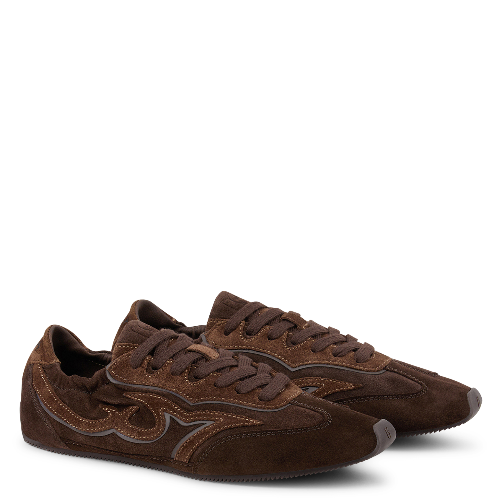 Baskets basses à lacets celleste BA&SH Marron