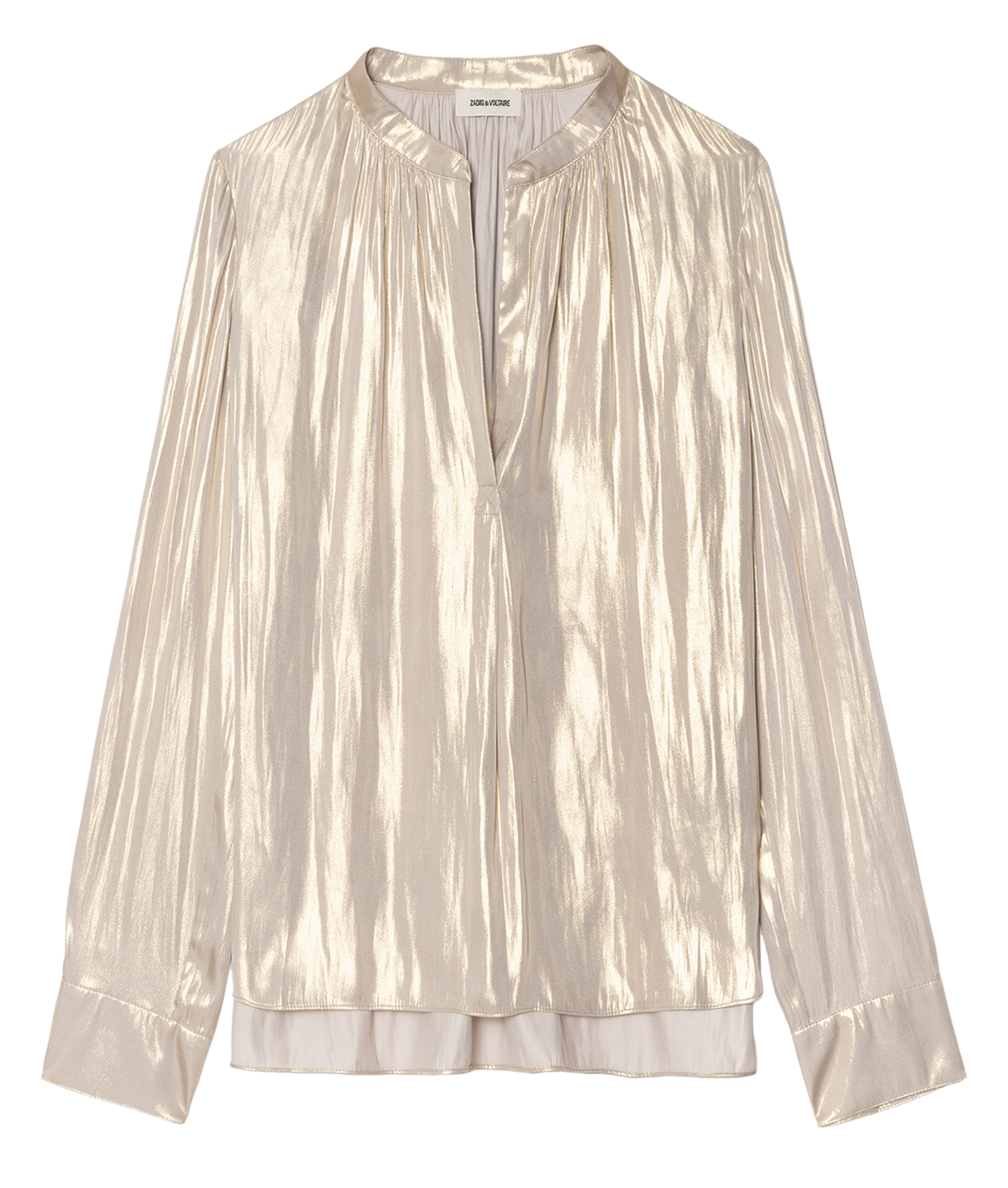 Blouse col v satinée tink ZADIG&VOLTAIRE Jaune