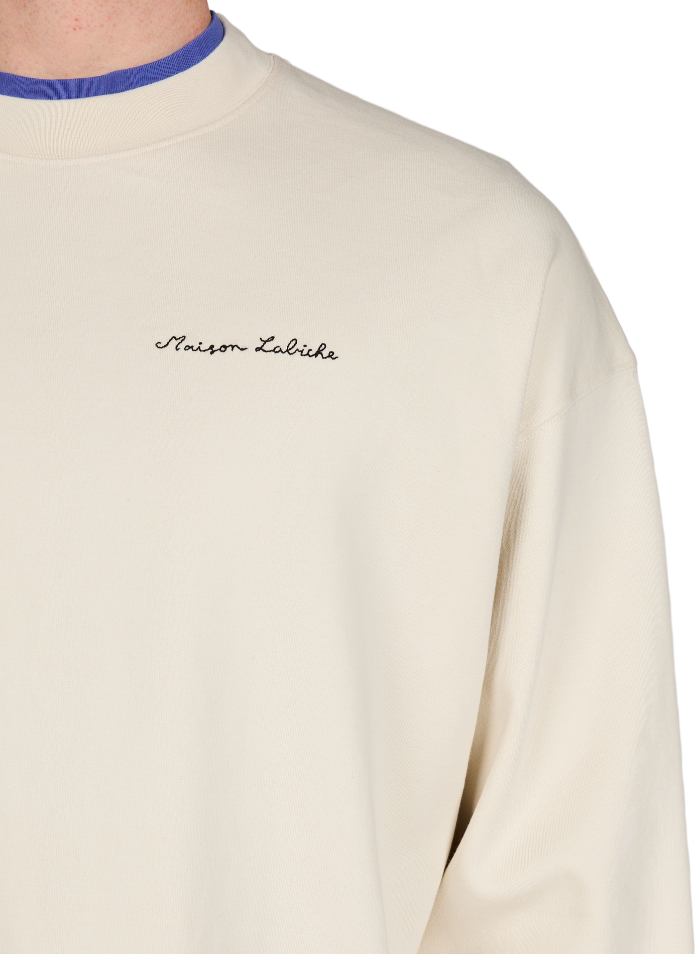 Embroidered organic cotton sweatshirt MAISON LABICHE Beige