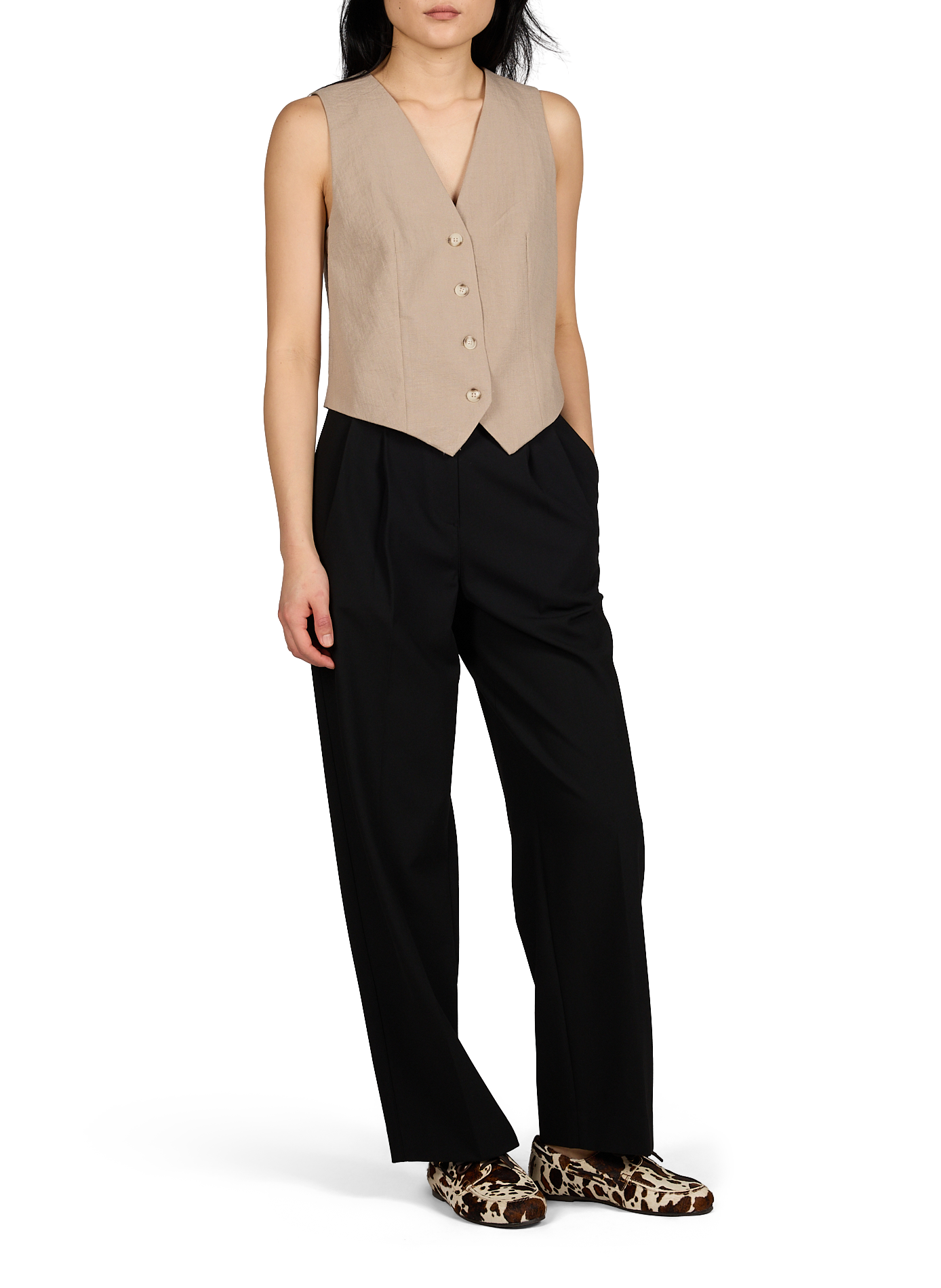 Objrini Tailored Vest OBJECT Brown