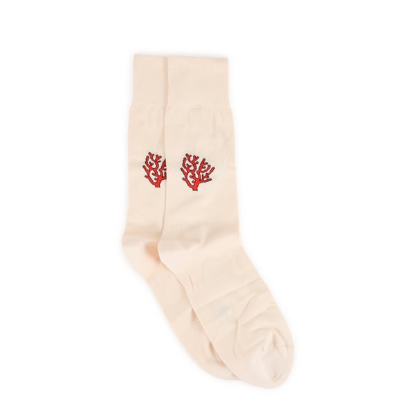 Chaussettes hautes imprimé corail en coton mélangé Chaussettes hautes imprimé corail en coton mélangé