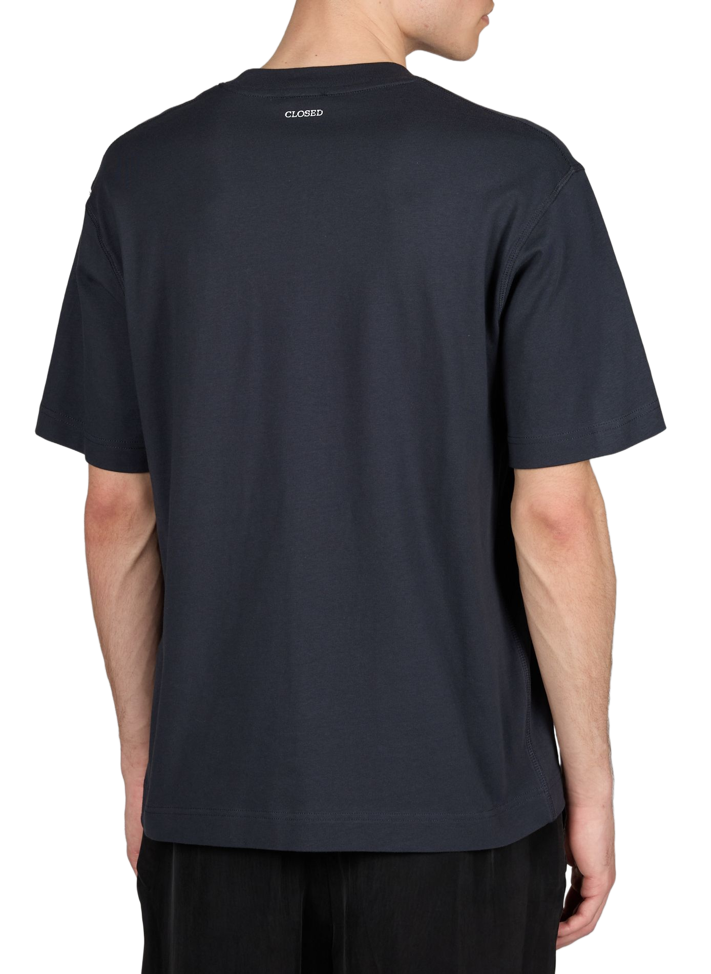 Maglietta dritta con slogan in cotone CLOSED Nero