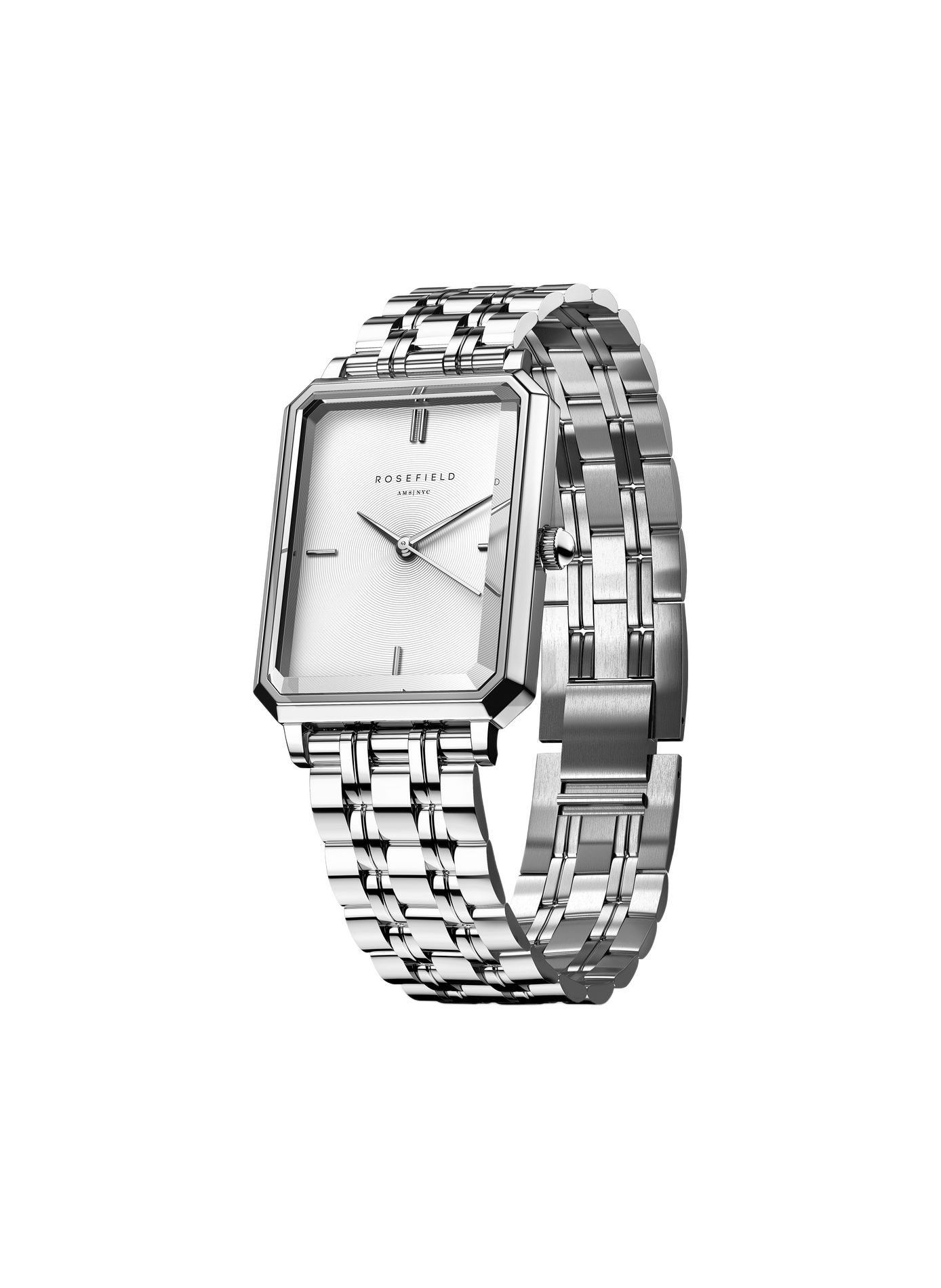 Montre analogique Octagon XS en acier inoxydable ROSEFIELD Blanc