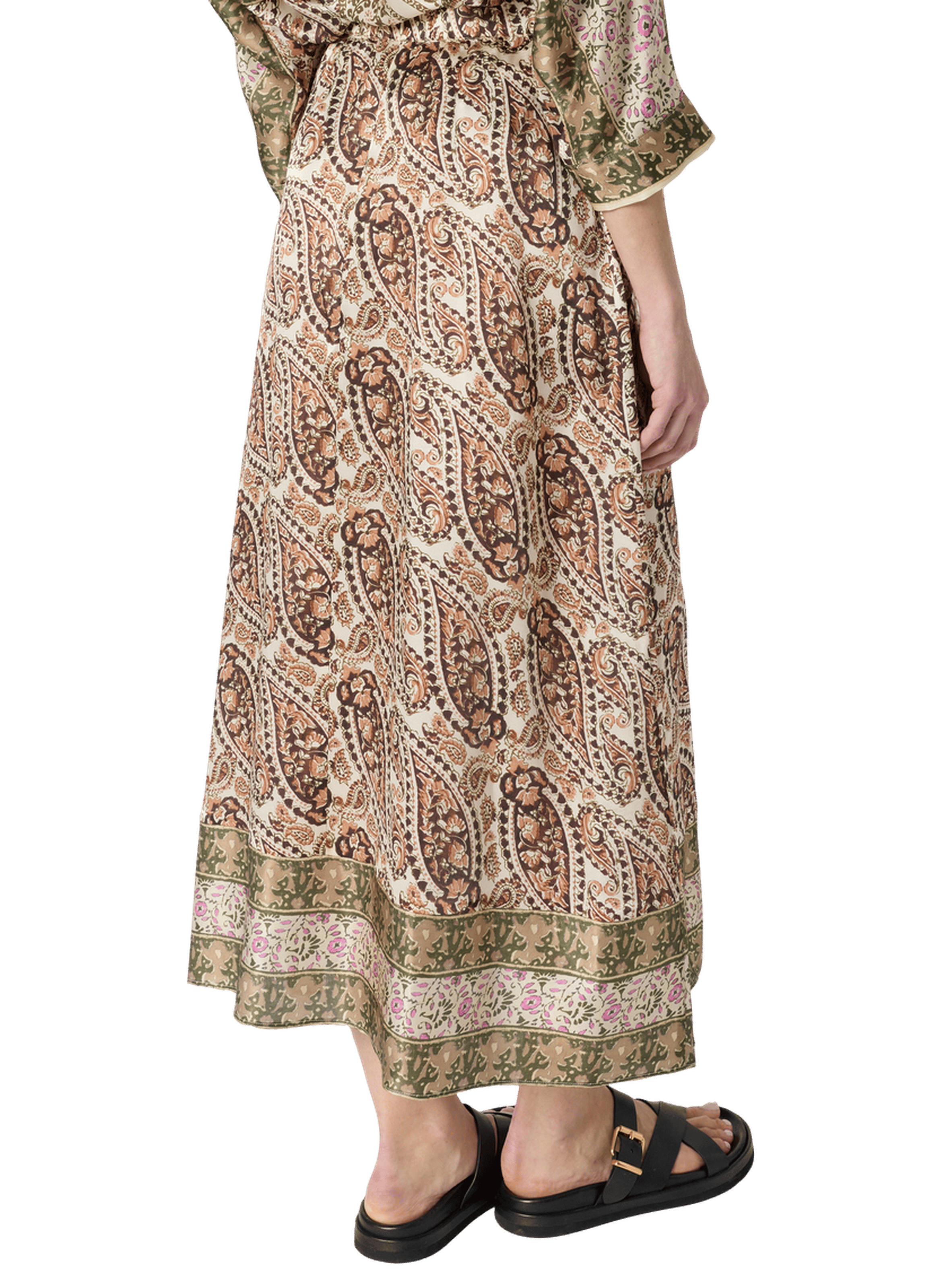 Jupe longue imprimée en soie - jenaya GERARD DAREL Multicolore