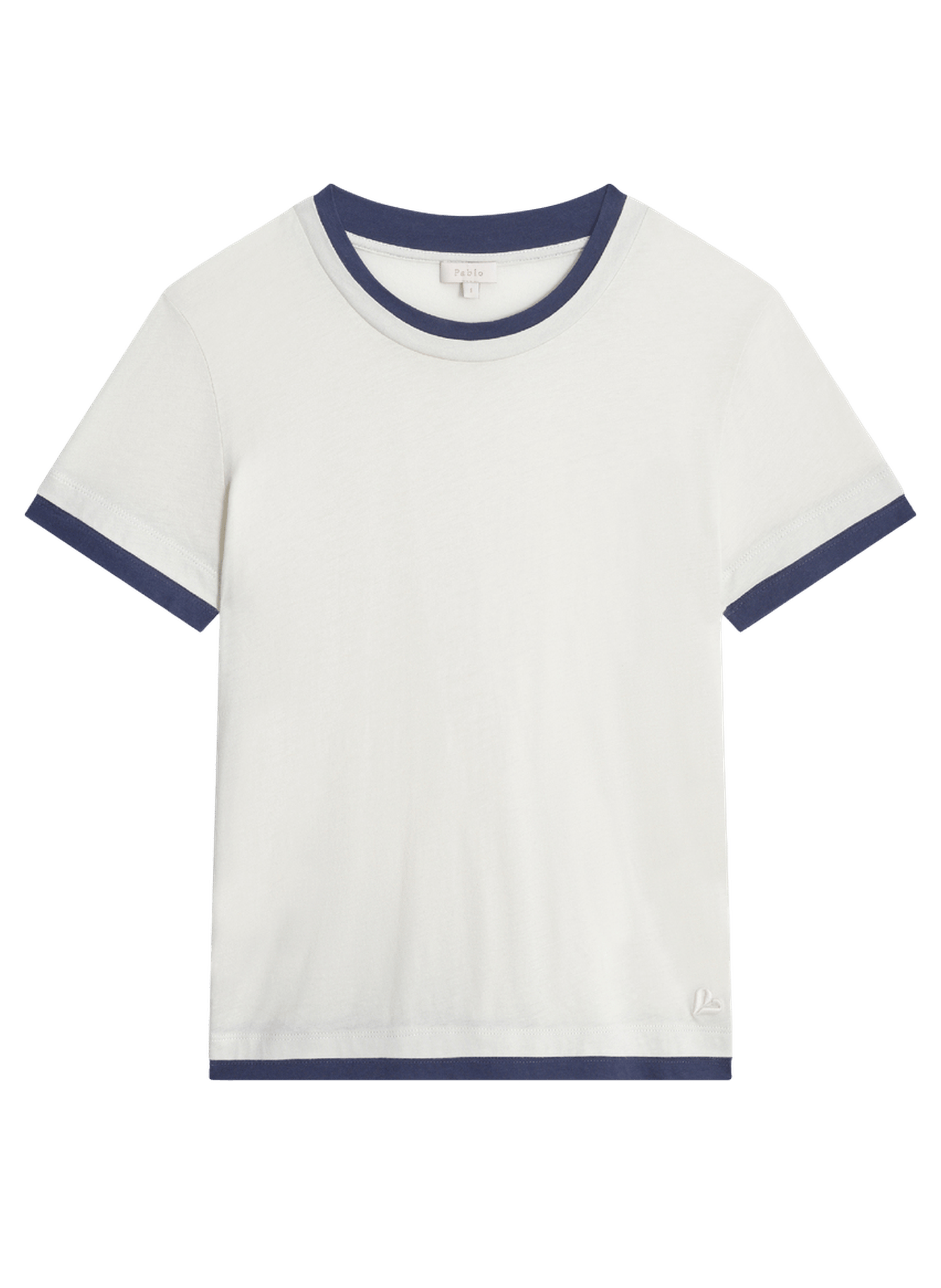 T-shirt en coton et modal -  tinaia PABLO Blanc