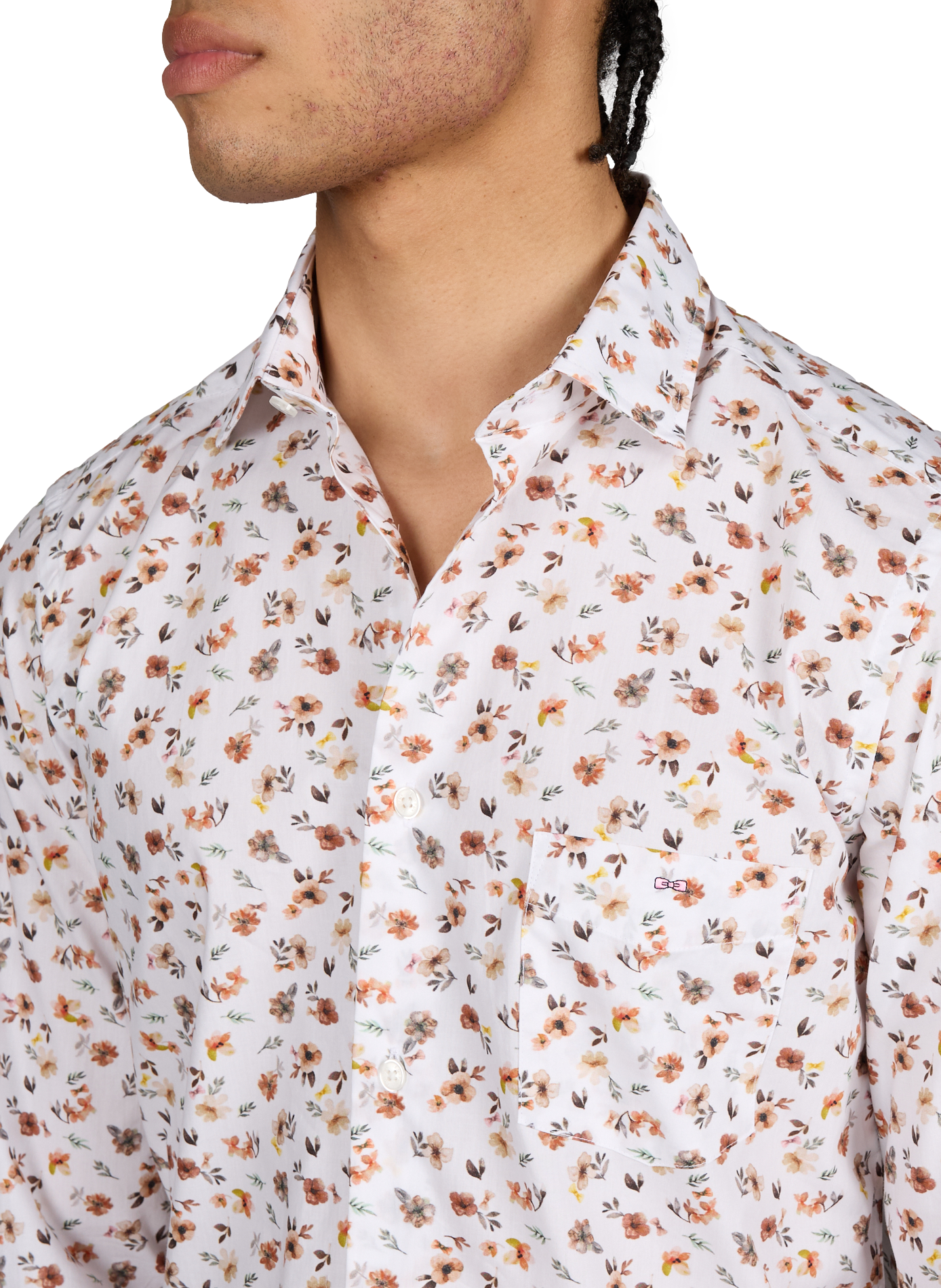 Chemise en popeline de coton imprimé floral  EDEN PARK Multicolore