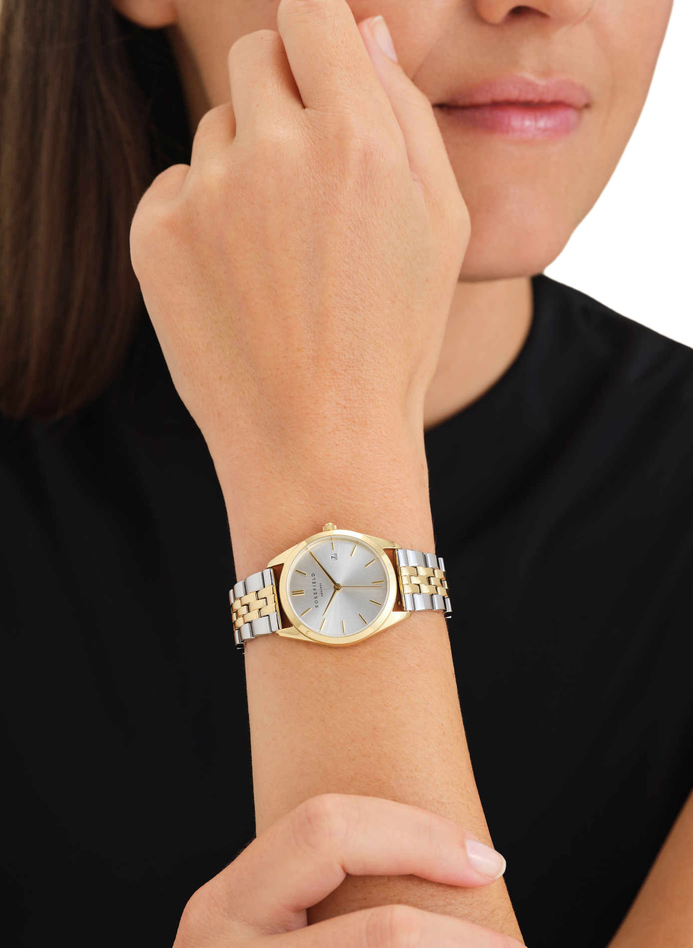 Montre analogique The Ace XS en acier inoxydable ROSEFIELD Argent