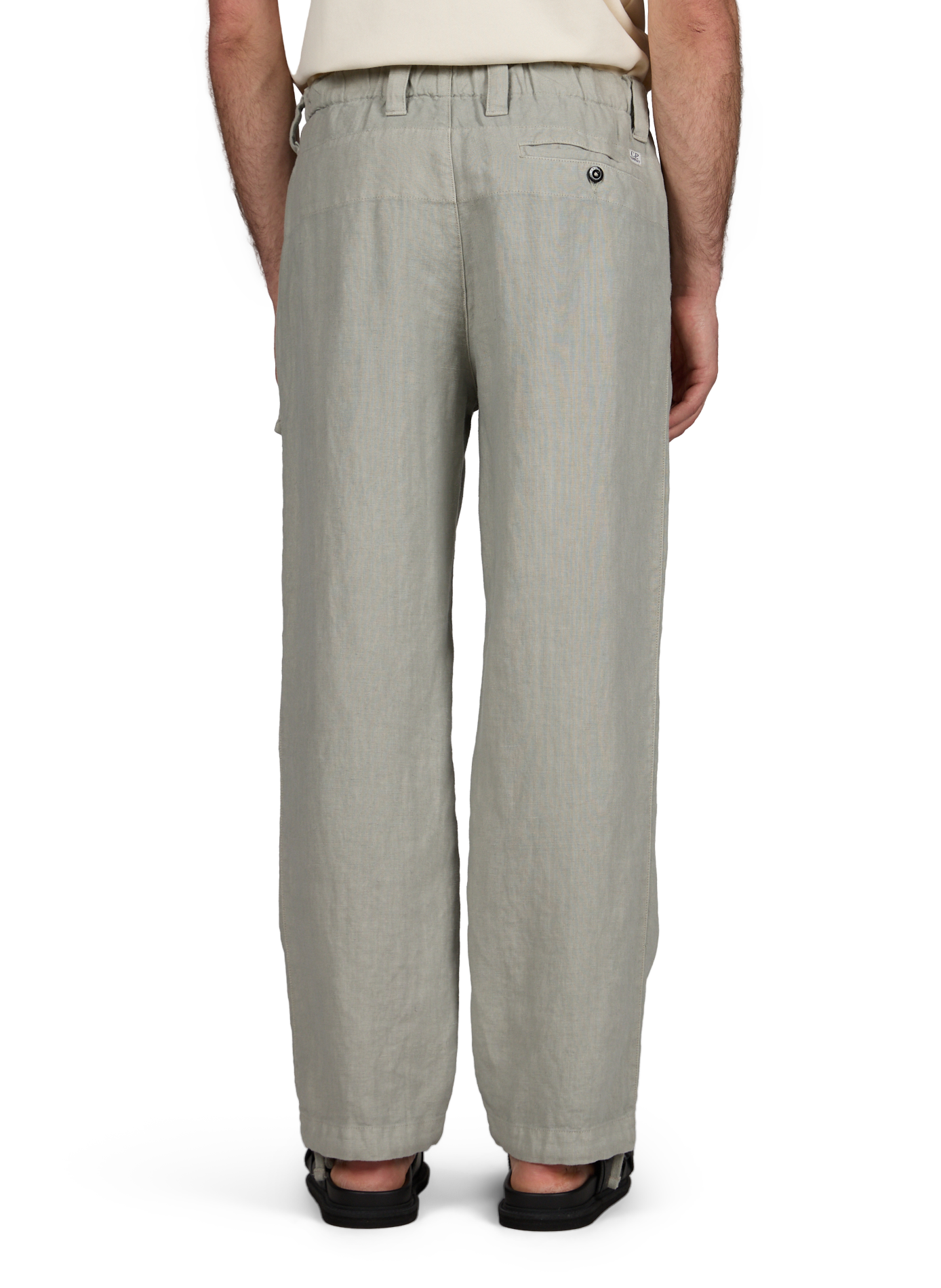 Pantalon cargo en lin CP COMPANY Gris