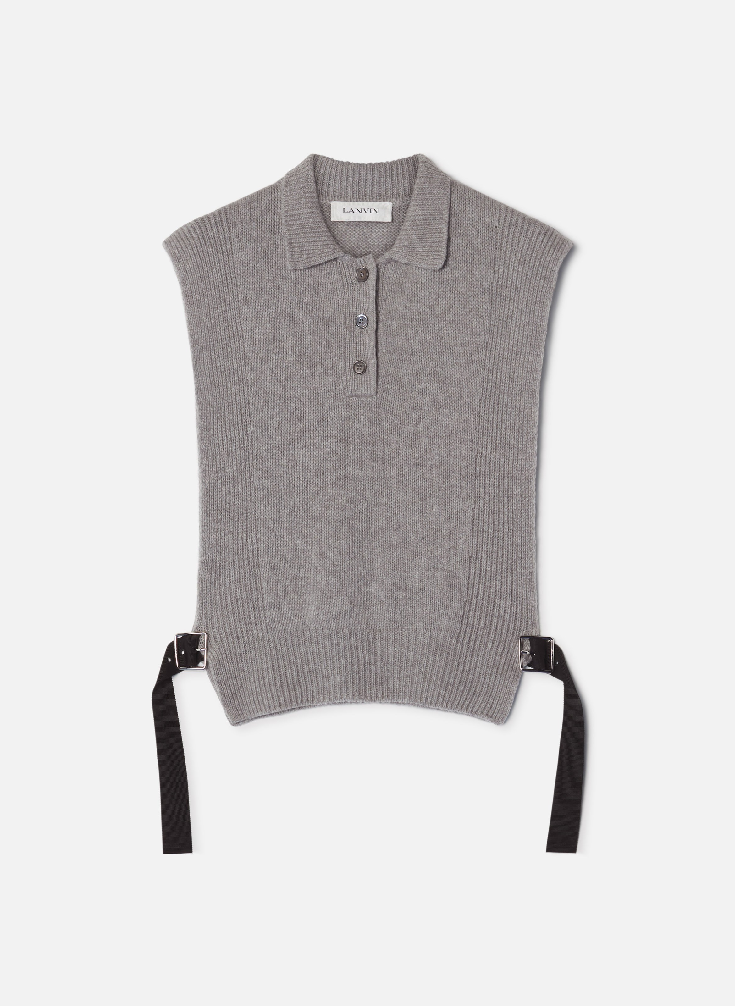 Pull sans manches en cachemire LANVIN Noir