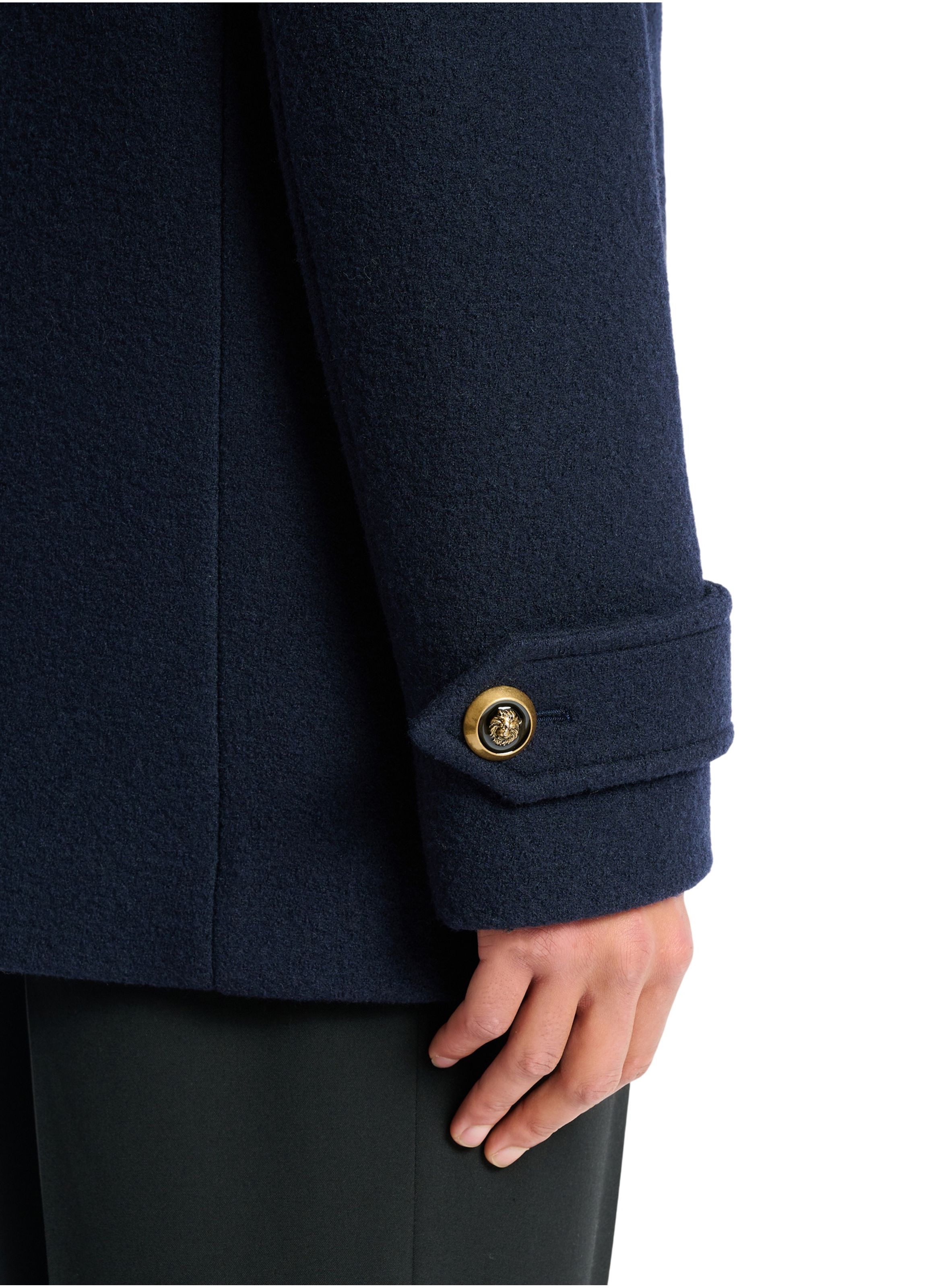 Caban en laine BALMAIN Bleu