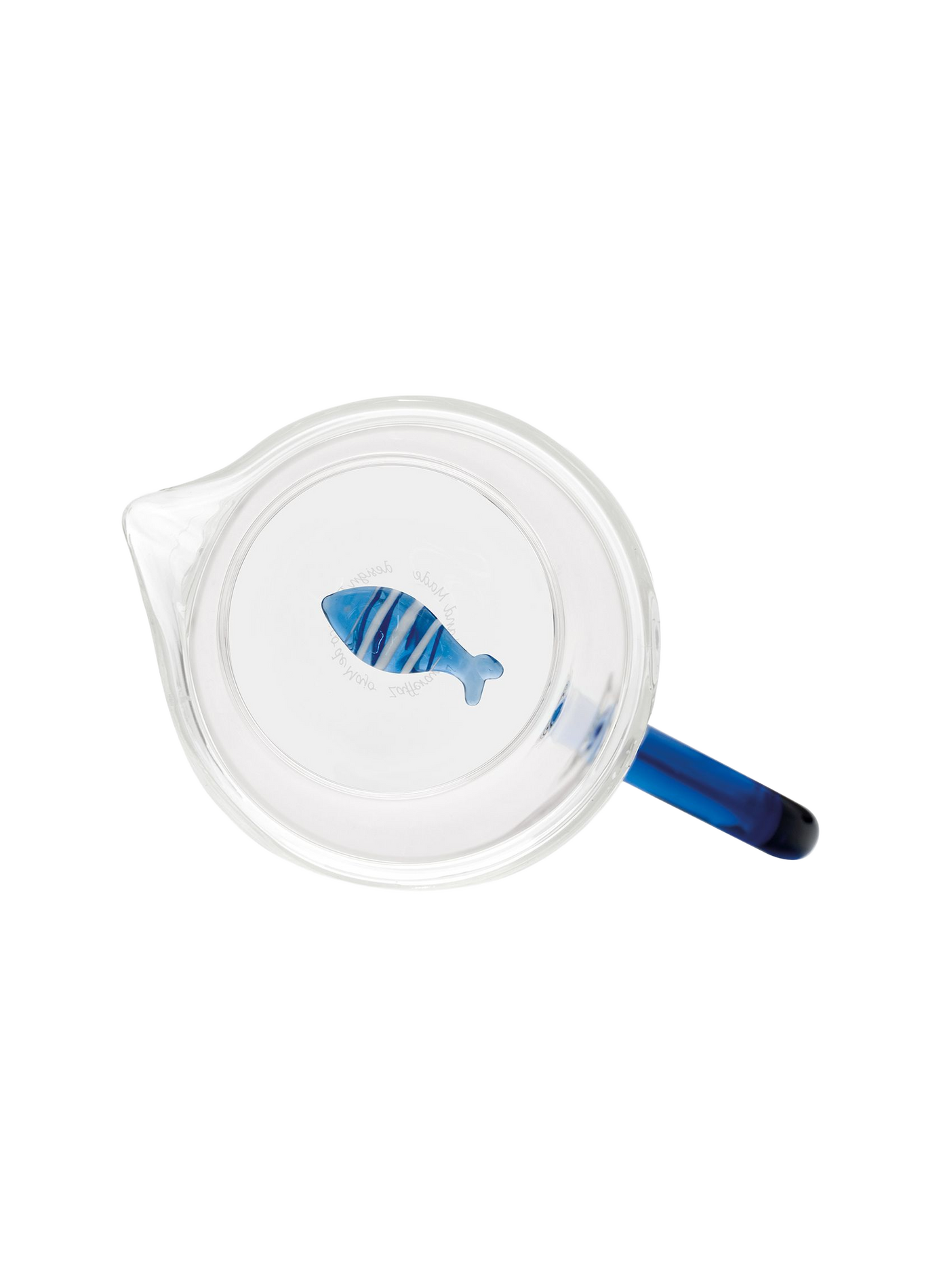Hoge karaf van Teca Mare in glas ZAFFERANO Blauw