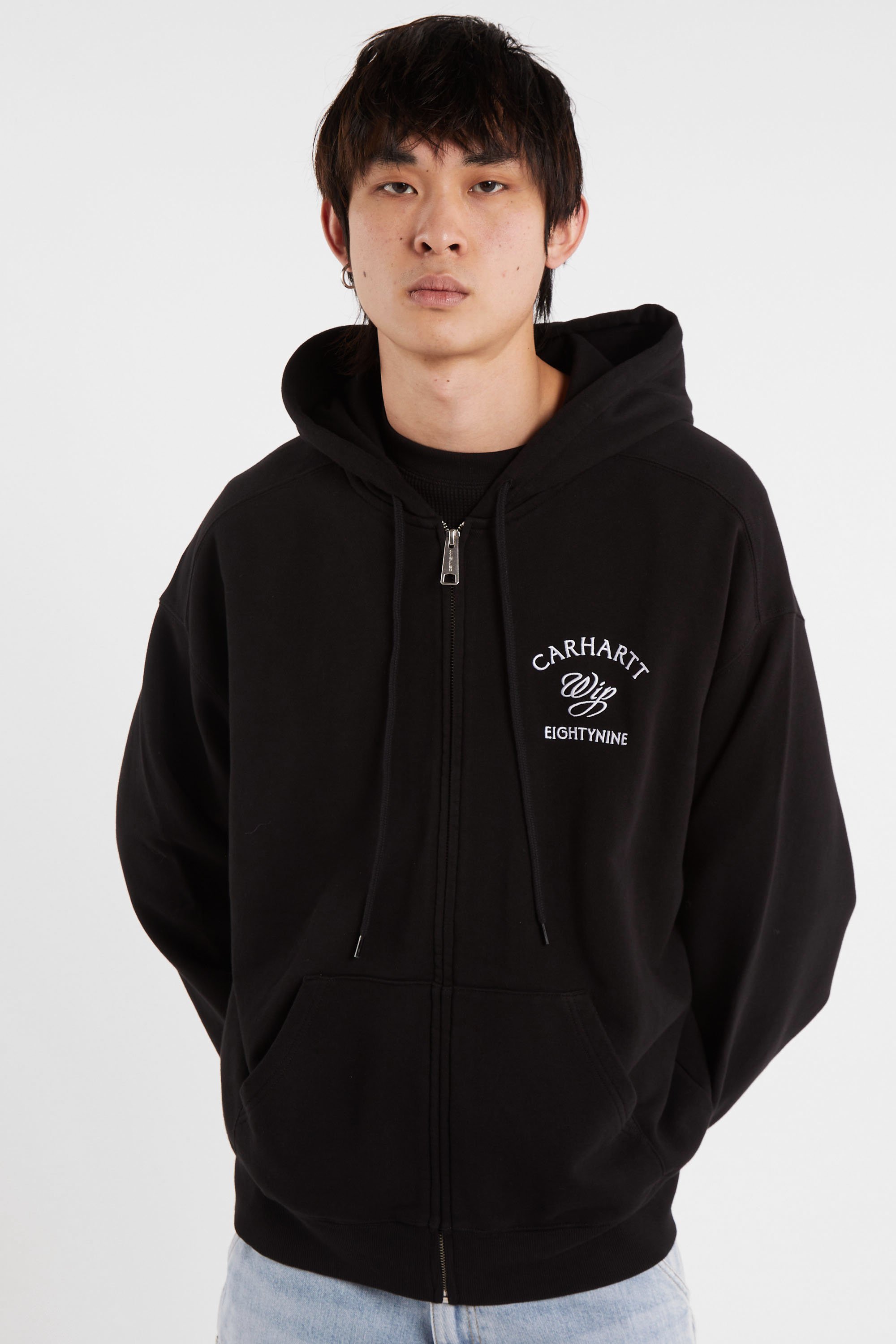Hoodie zippé hooded eightynine sweat jacket CARHARTT WIP Noir