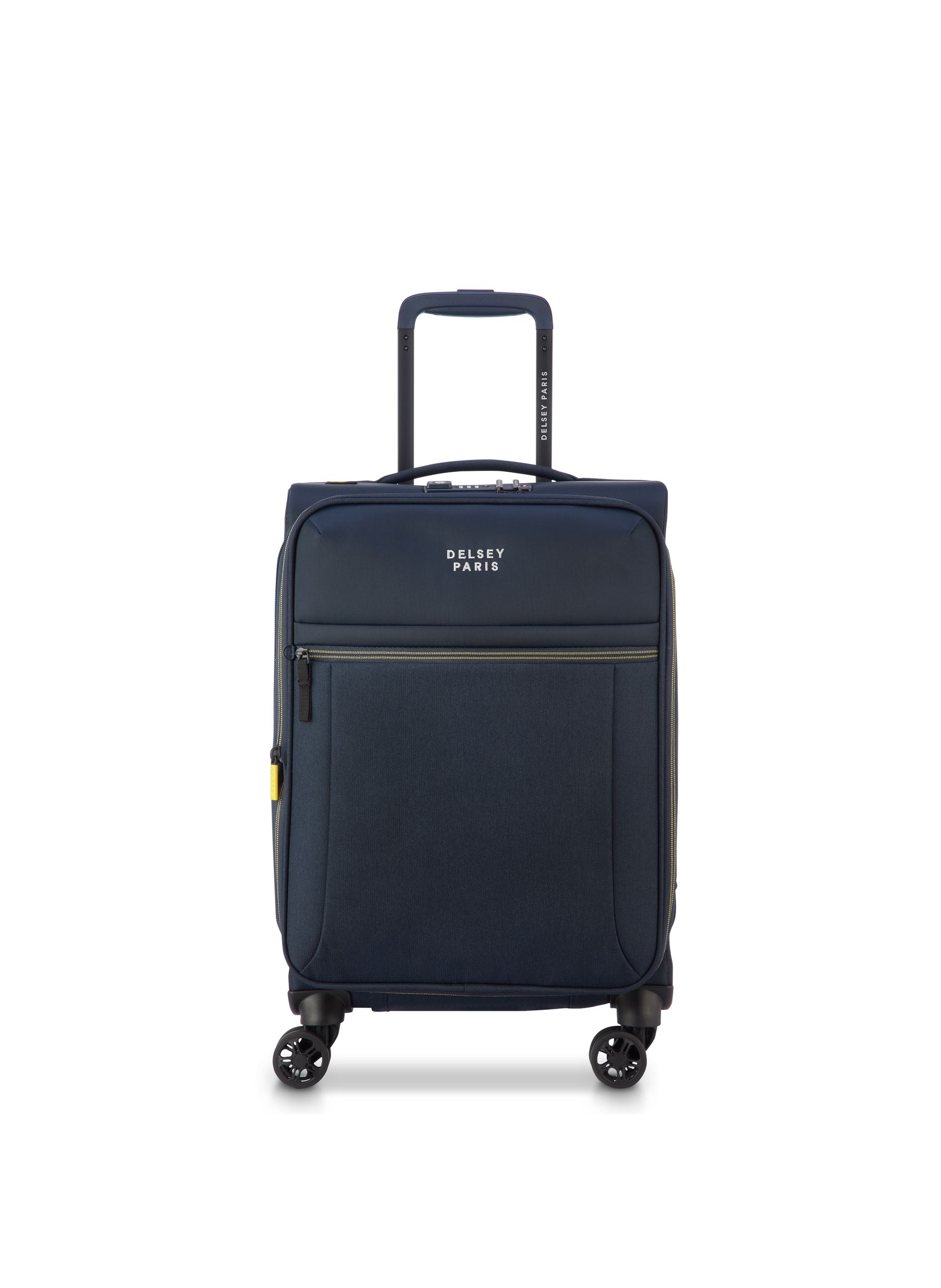 Valise cabine souple taille s - brochant 3  Bleu marine