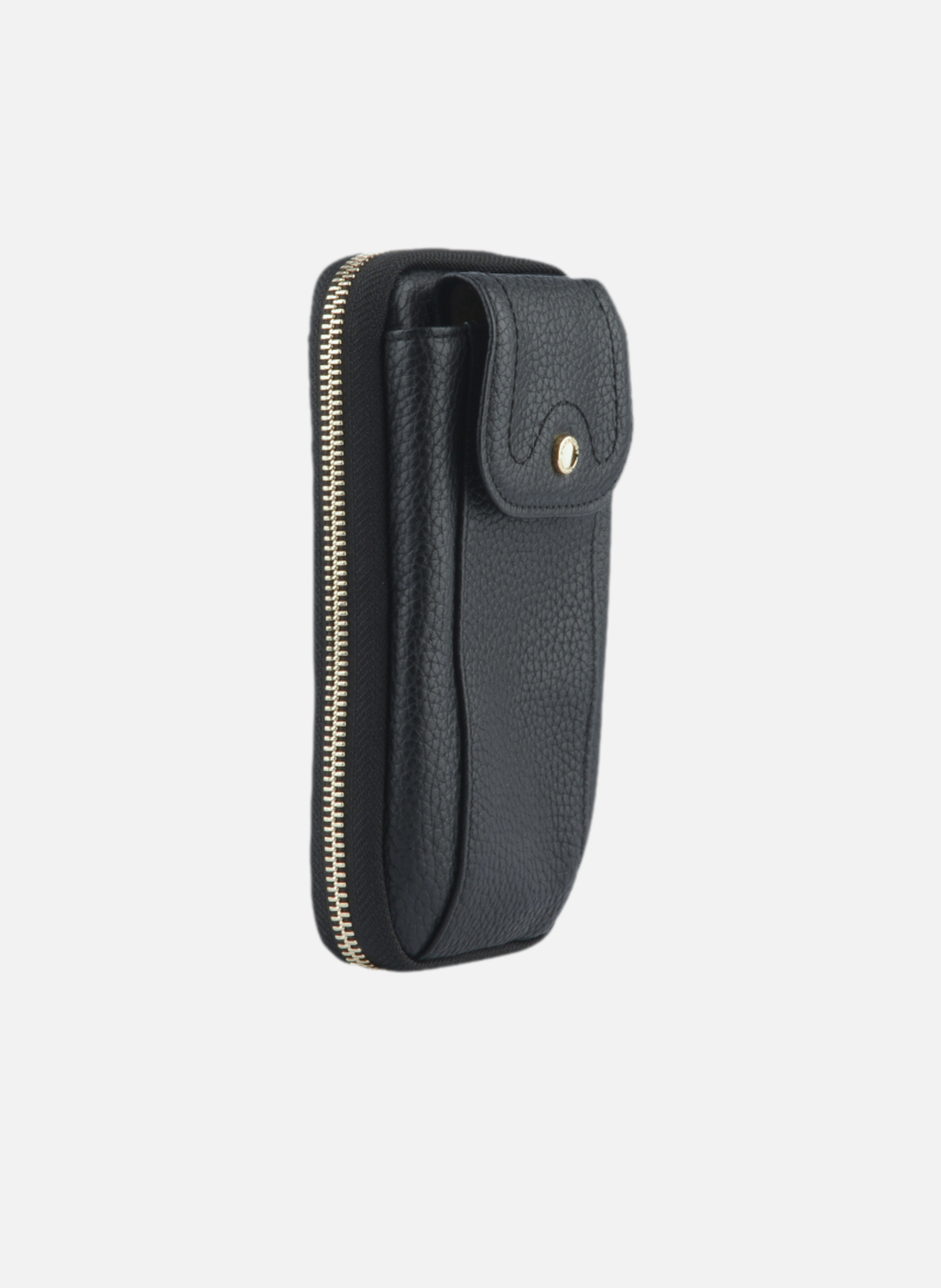 Club | etui téléphone portable en cuir de veau grainé POURCHET Bleu