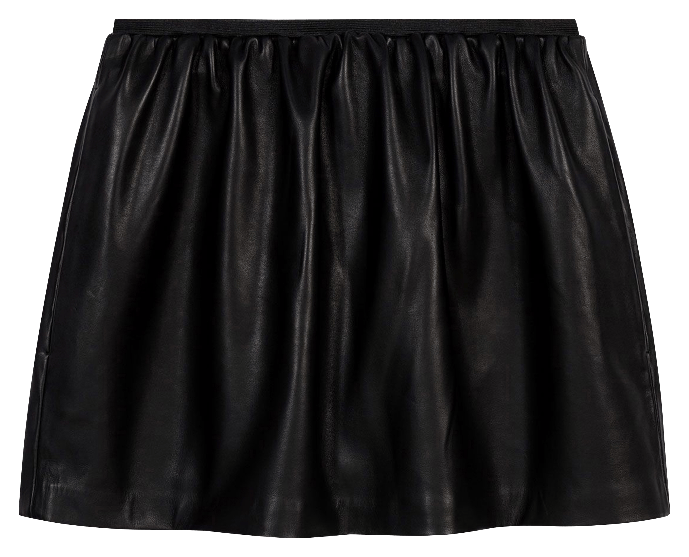 Jupe courte en cuir MAJE Noir